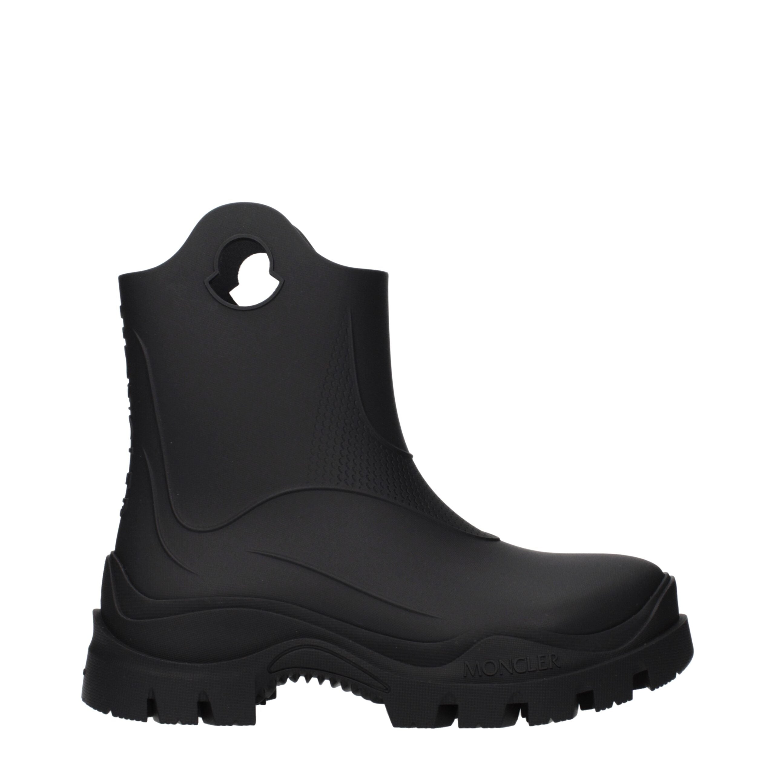 Moncler Black Cotton Ankle Boots Moncler