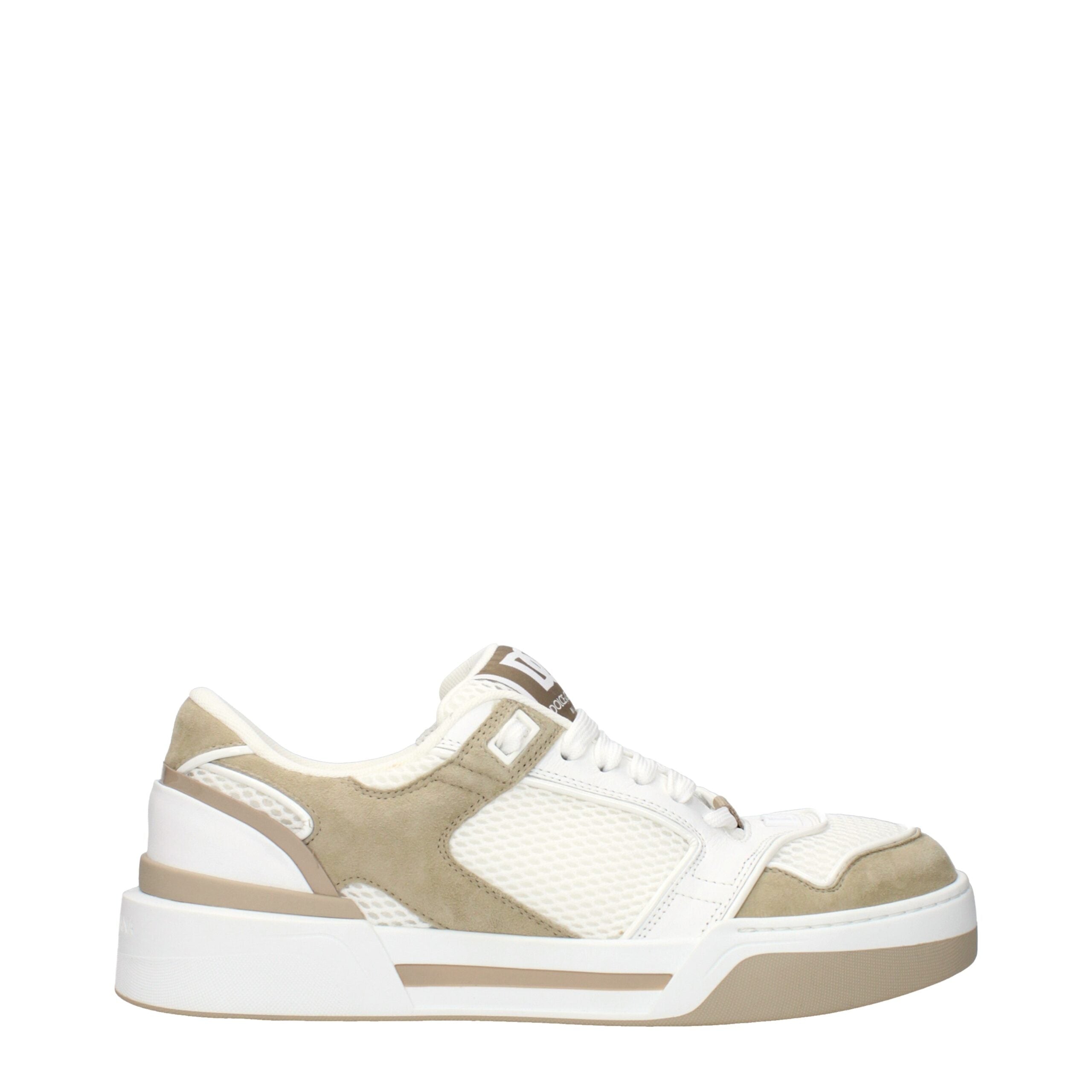 Dolce & Gabbana White Fabric Low Top Sneakers Dolce & Gabbana