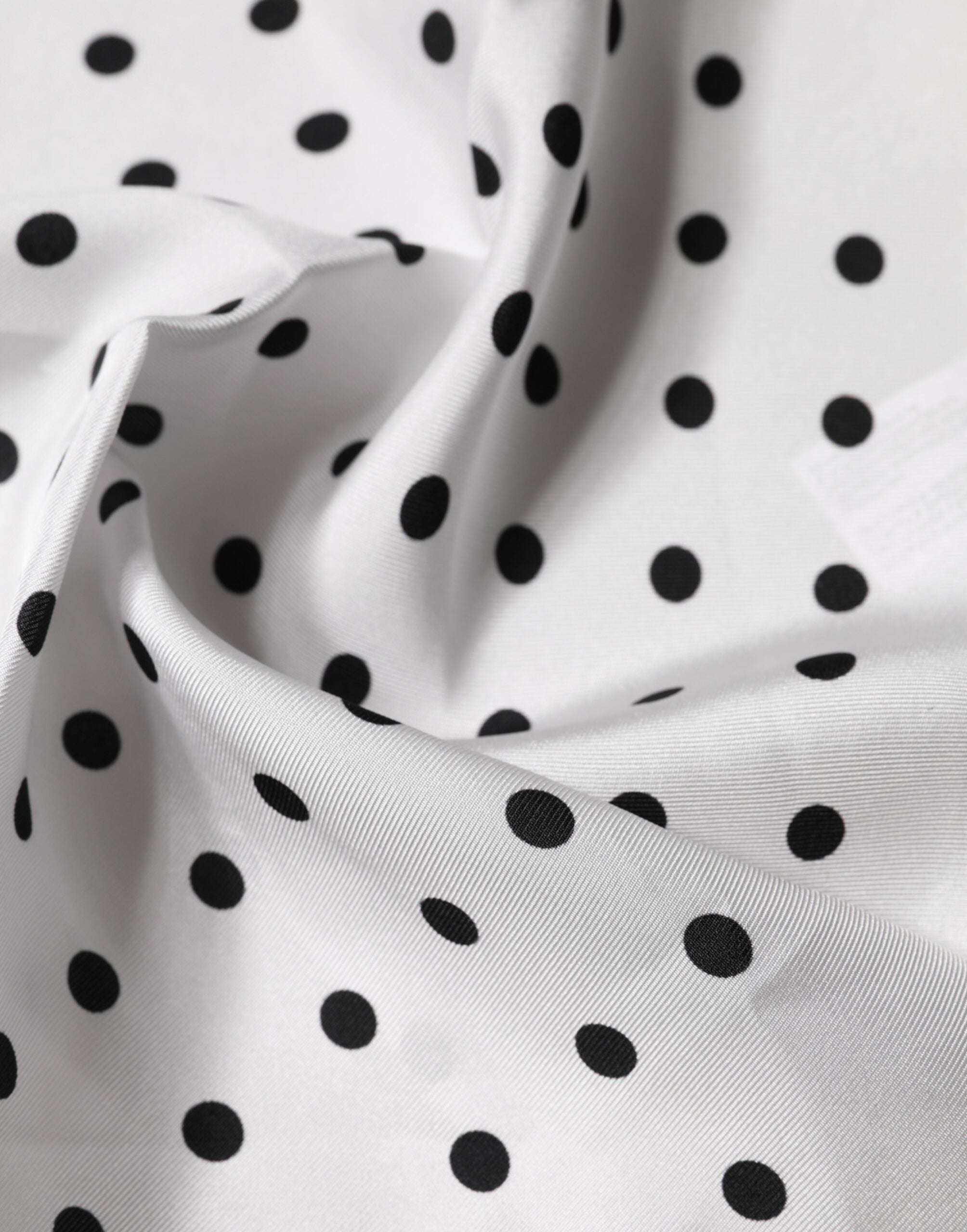 Dolce & Gabbana White Polka Dot Square Handkerchief Scarf Dolce & Gabbana