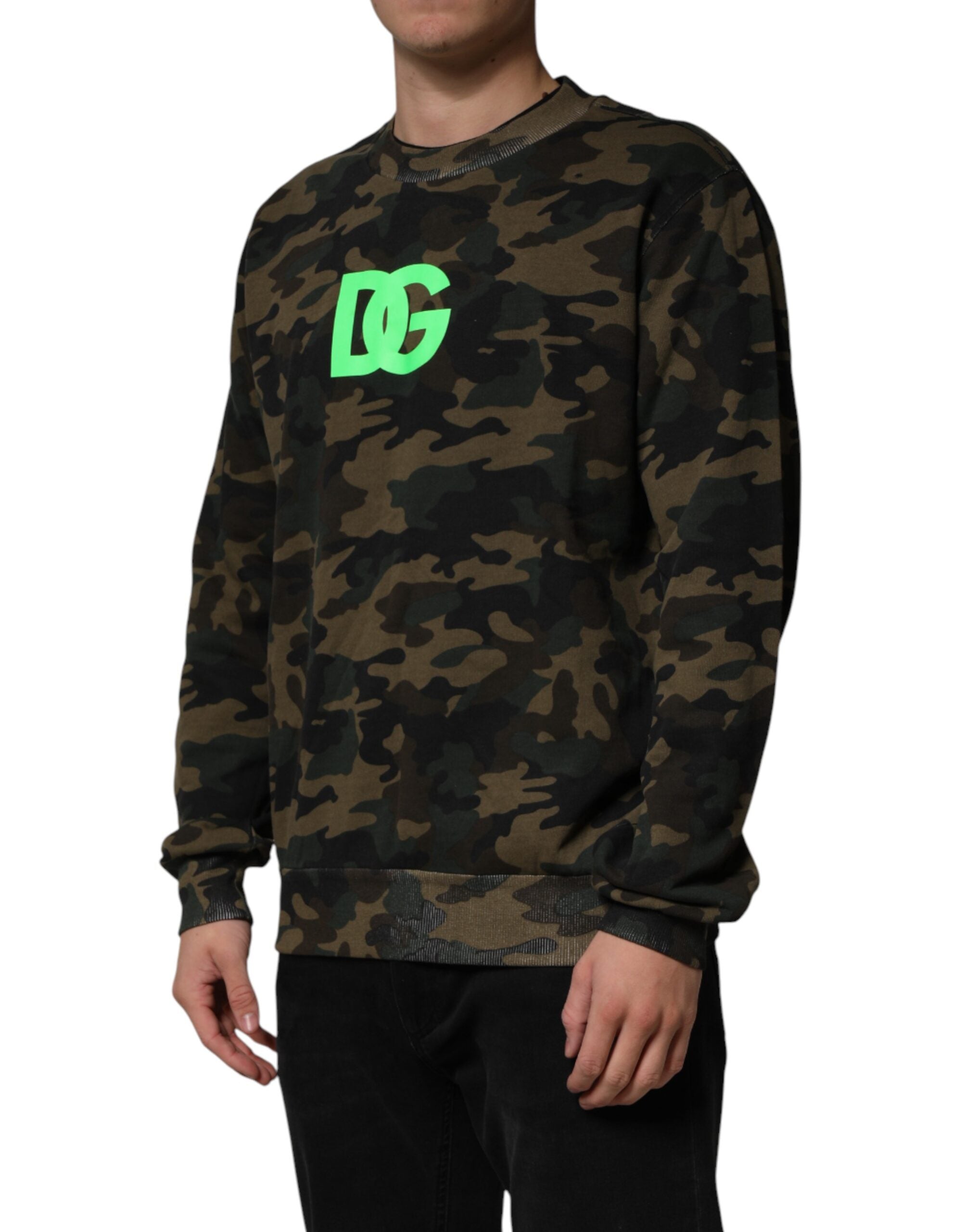 Dolce & Gabbana Multicolor Camouflage Men Sweatshirt Sweater Dolce & Gabbana