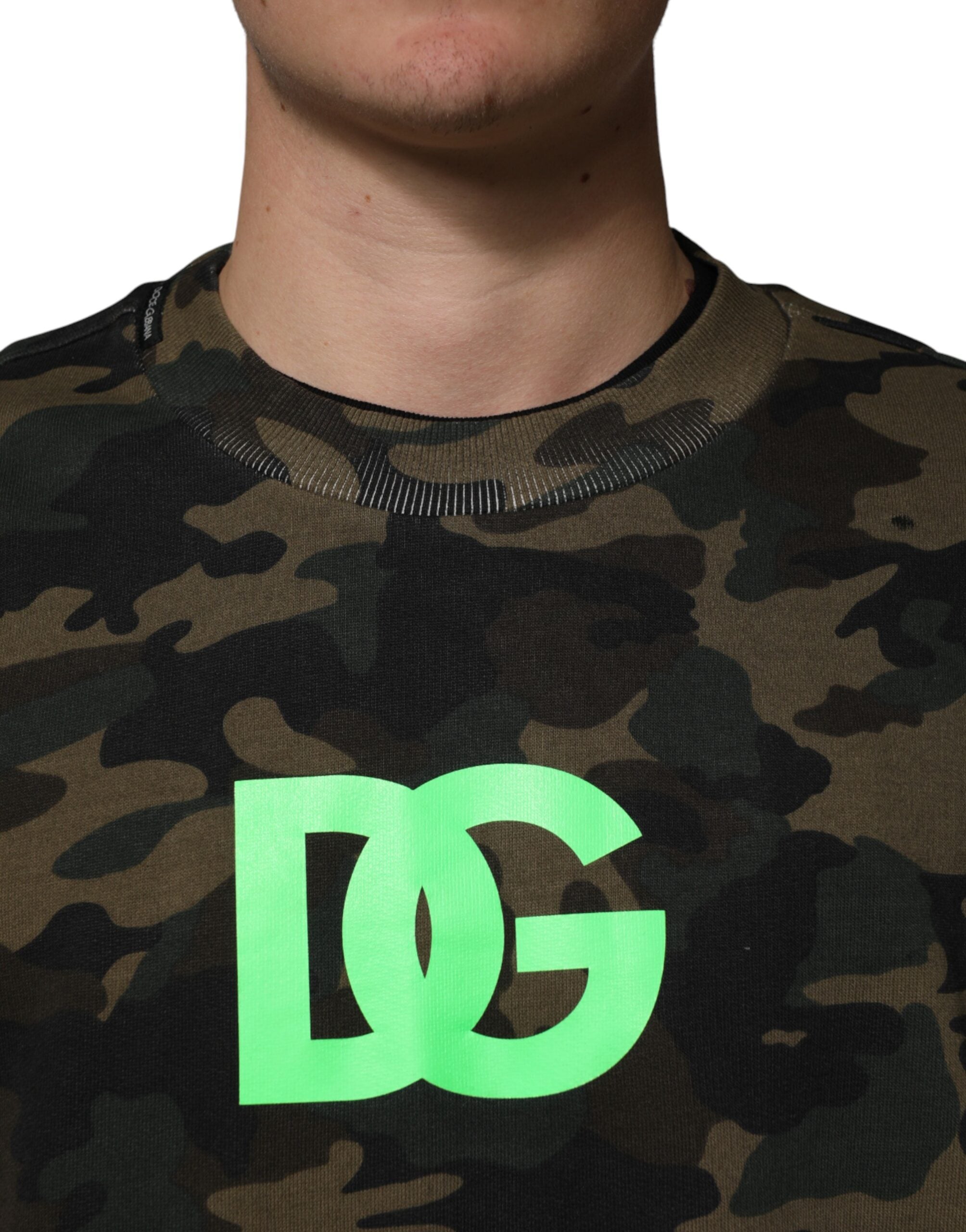 Dolce & Gabbana Multicolor Camouflage Men Sweatshirt Sweater Dolce & Gabbana