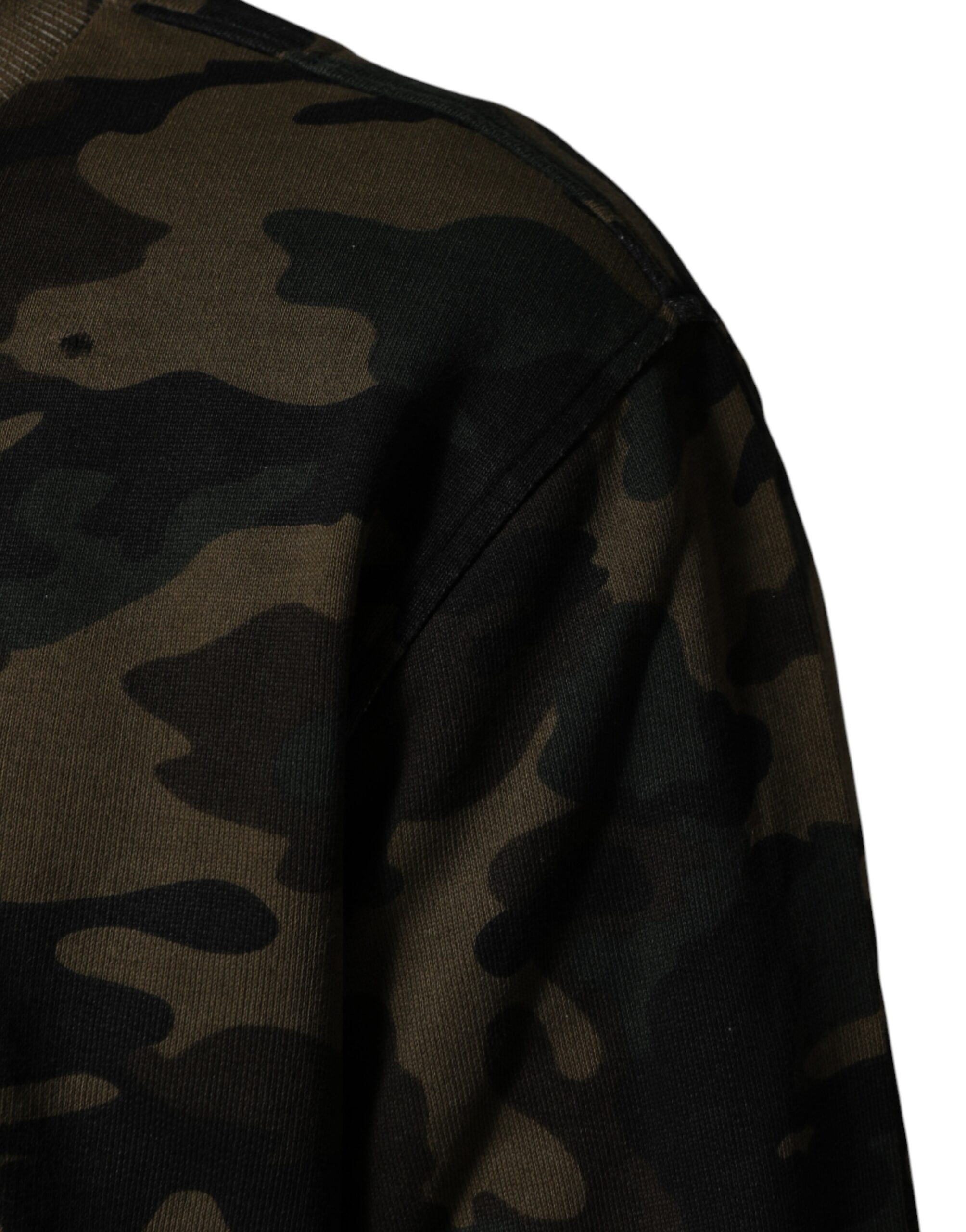 Dolce & Gabbana Multicolor Camouflage Men Sweatshirt Sweater Dolce & Gabbana