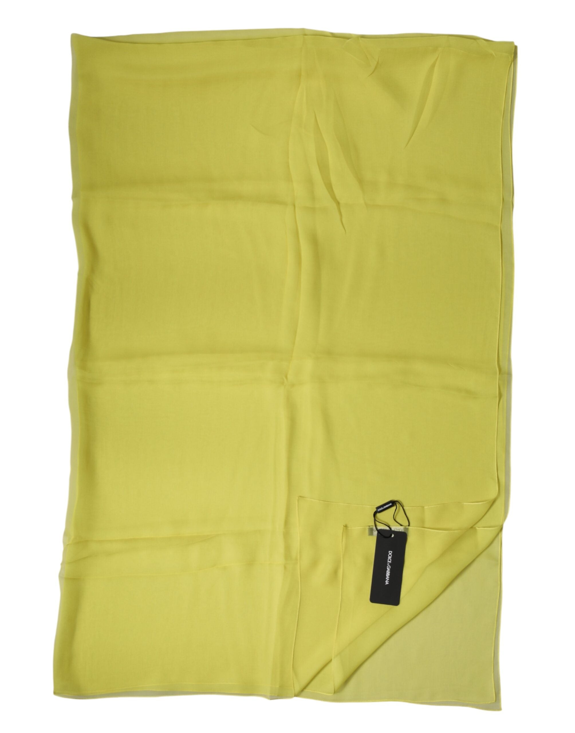 Dolce & Gabbana Yellow Stole Silk Neck Wrap Shawl Men Scarf Dolce & Gabbana