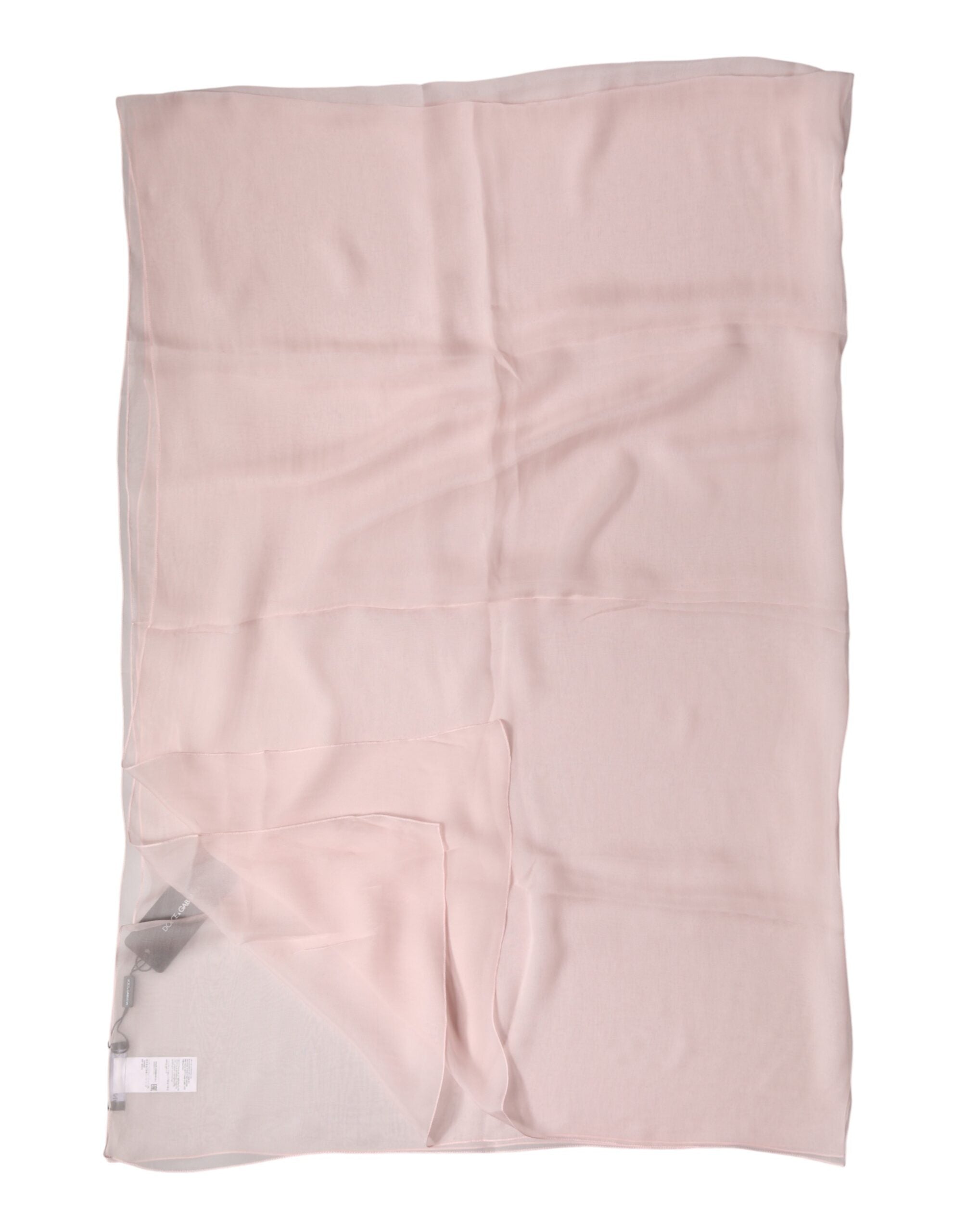 Dolce & Gabbana Light Pink Stole Silk Neck Wrap Shawl Scarf Dolce & Gabbana