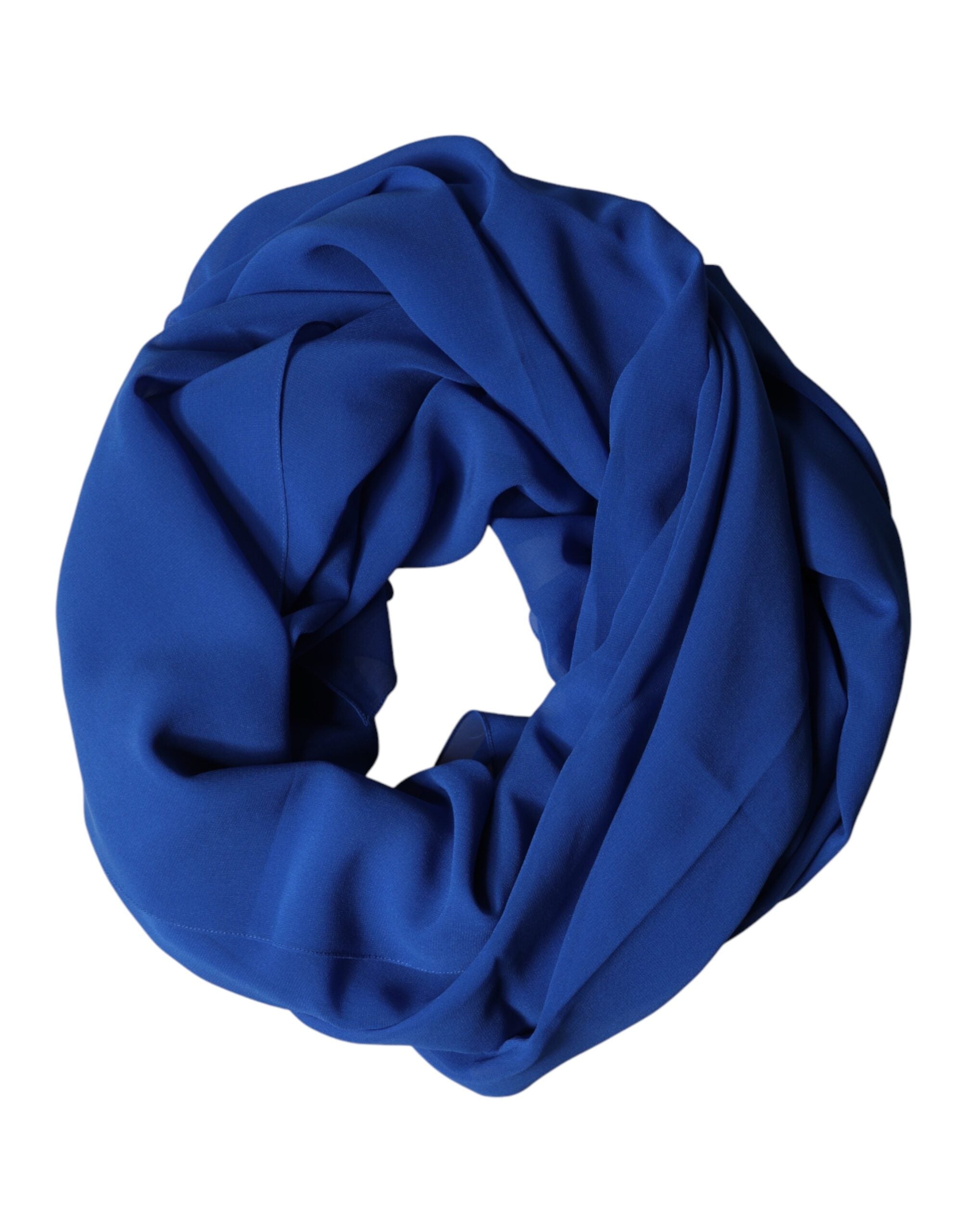 Dolce & Gabbana Blue Silk Stole Neck Wrap Shawl Men Scarf Dolce & Gabbana