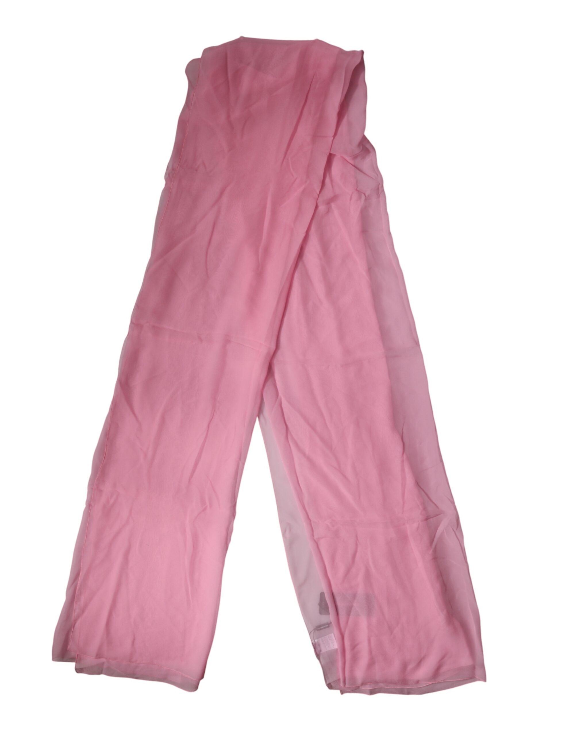 Dolce & Gabbana Pink Silk Sash Neck Wrap Shawl Men Scarf Dolce & Gabbana