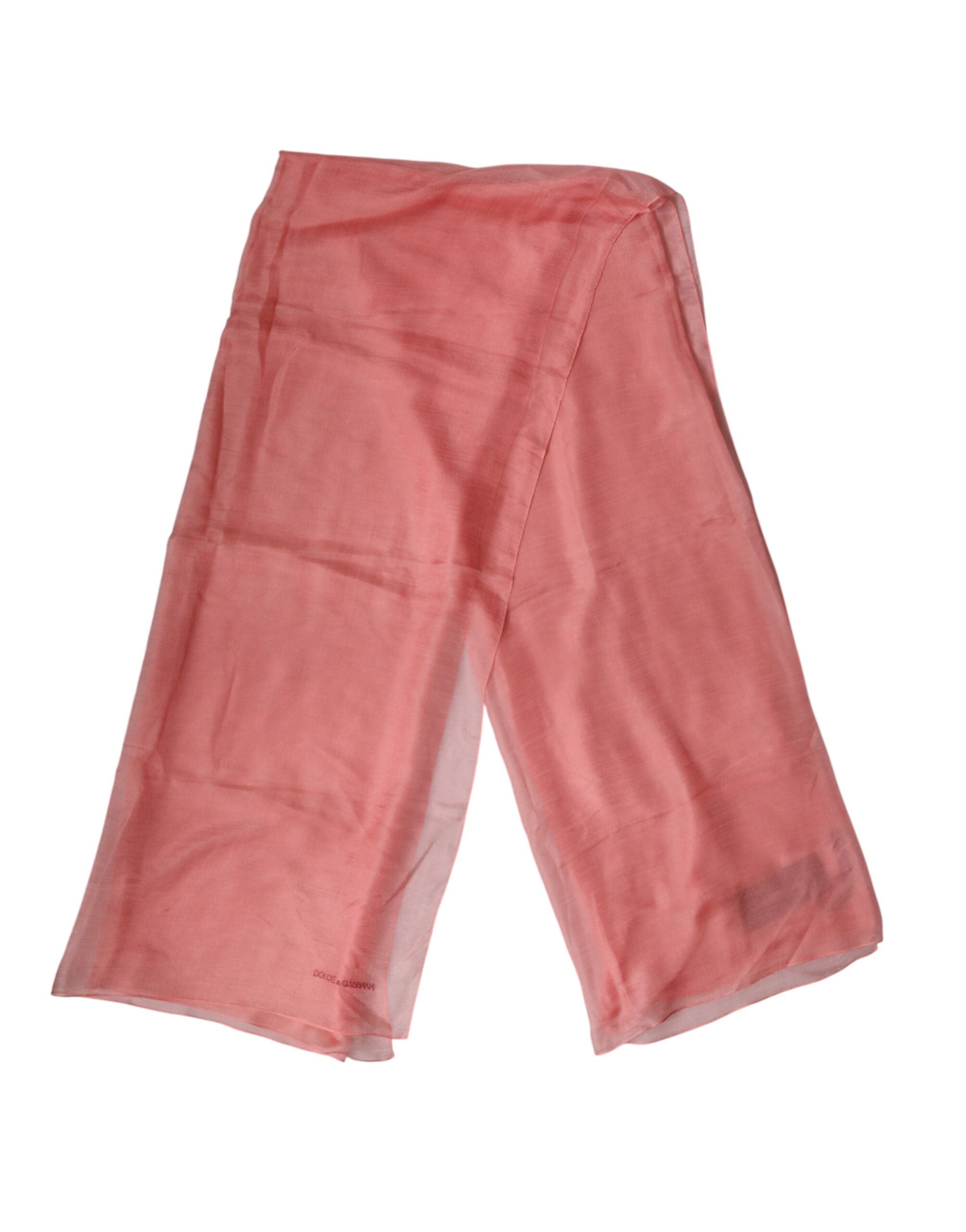 Dolce & Gabbana Light Pink Cashmere Neck Wrap Shawl Scarf Dolce & Gabbana