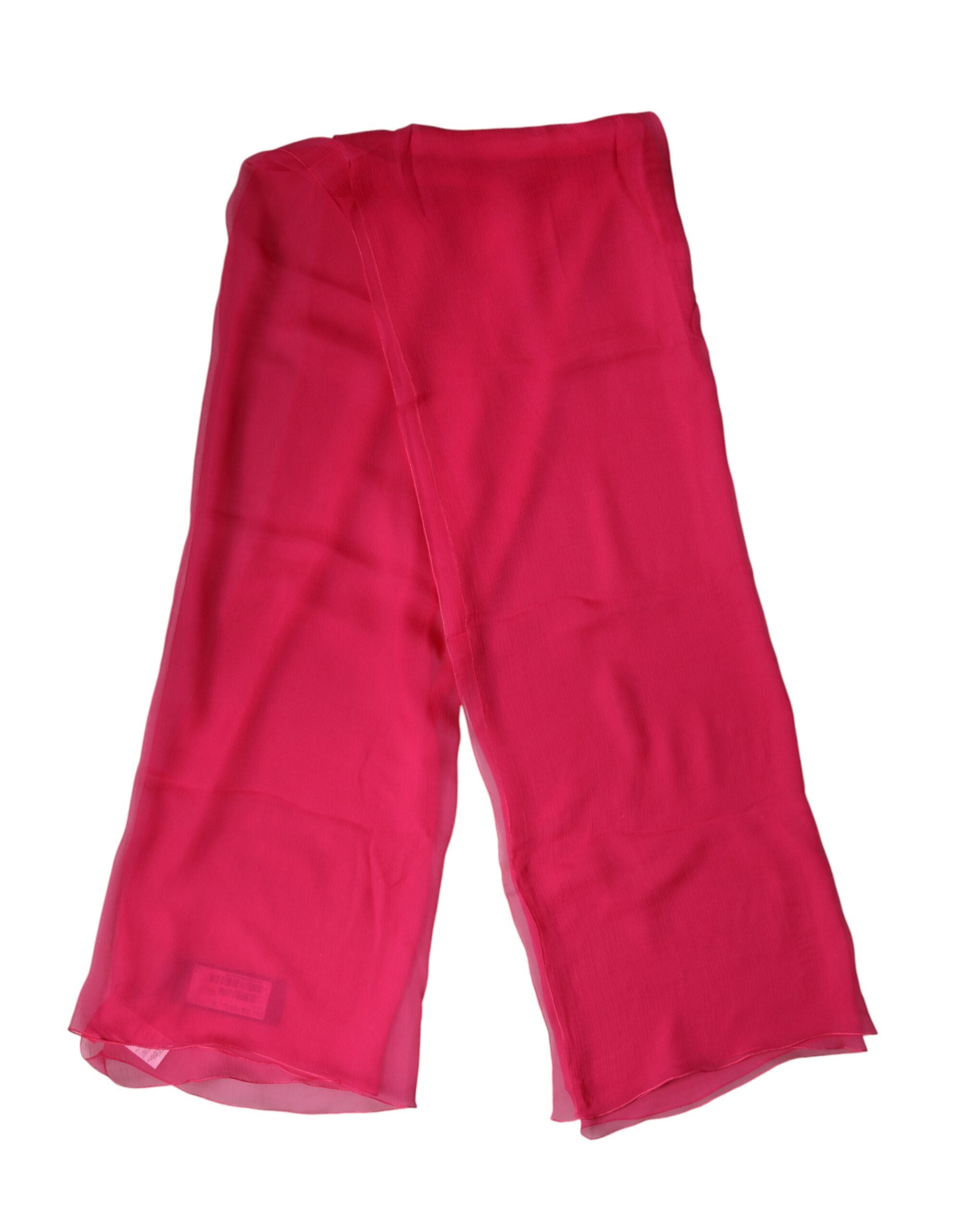 Dolce & Gabbana Pink Silk Stole Neck Wrap Shawl Men 174cm x 128.5cm Scarf Dolce & Gabbana