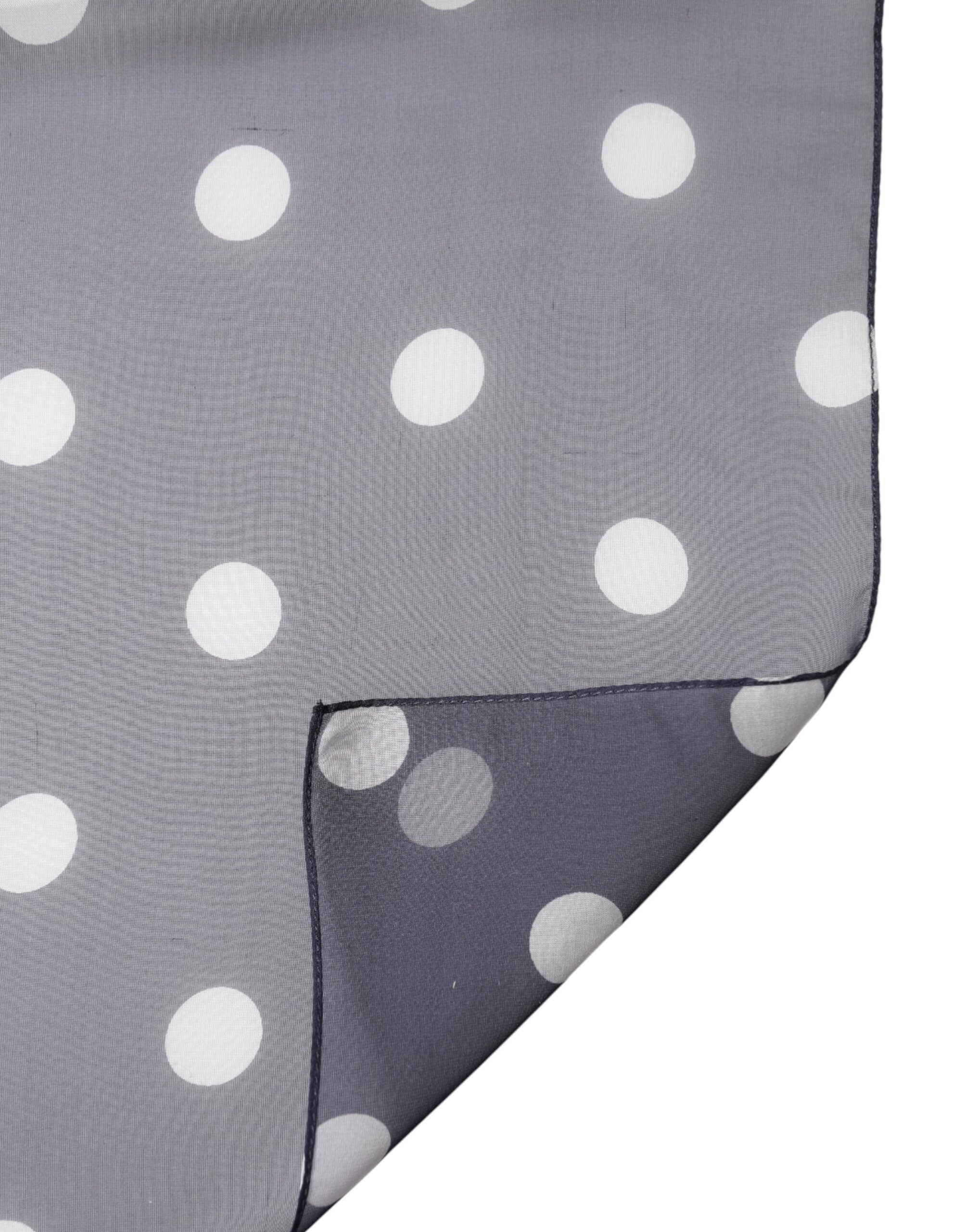 Dolce & Gabbana Blue Polka Dot Silk Neck Wrap Shawl 205cm x 132cm Scarf Dolce & Gabbana