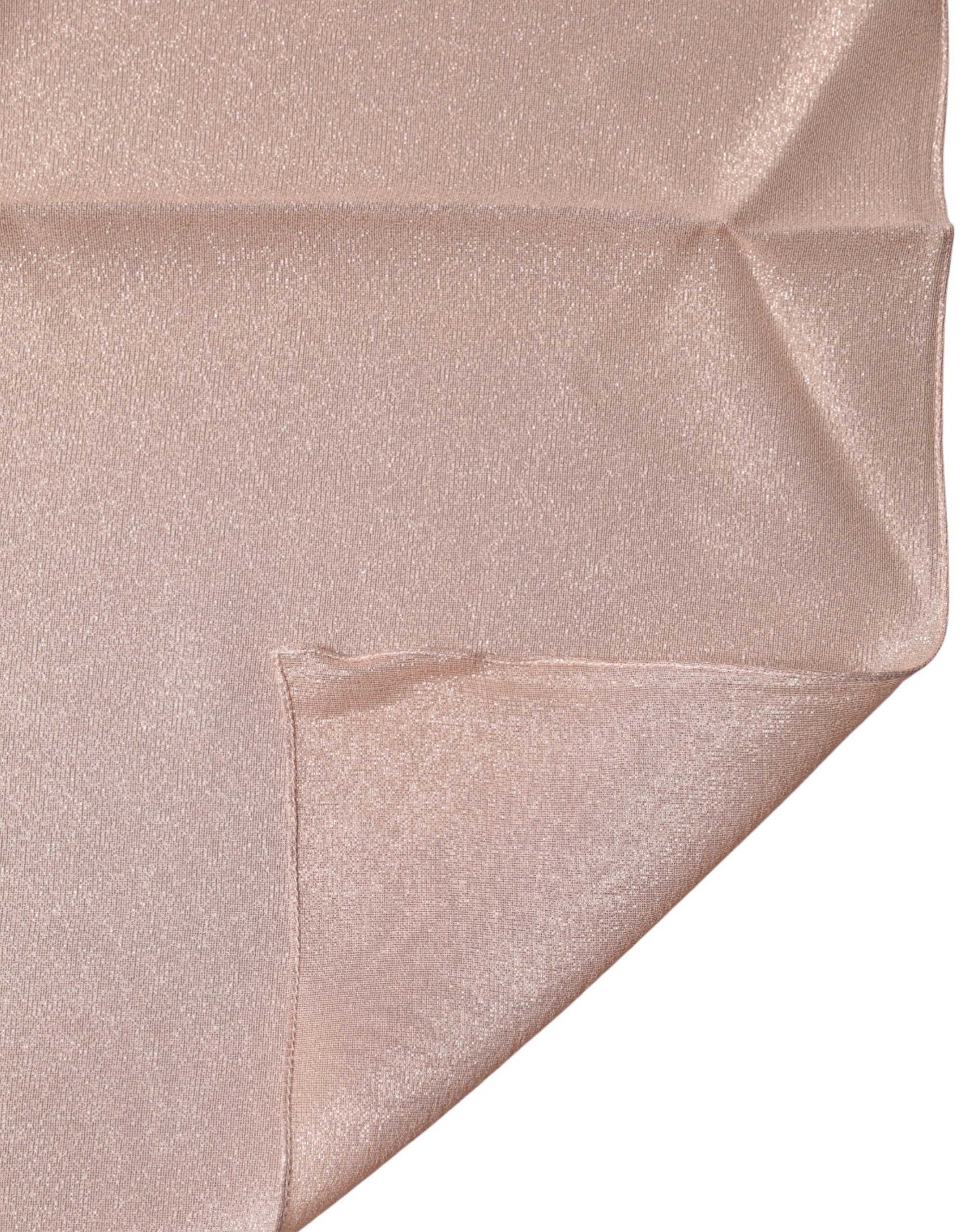 Dolce & Gabbana Light Pink Silk Blend Square Foulard 87.5cm x86.5cm Scarf Dolce & Gabbana