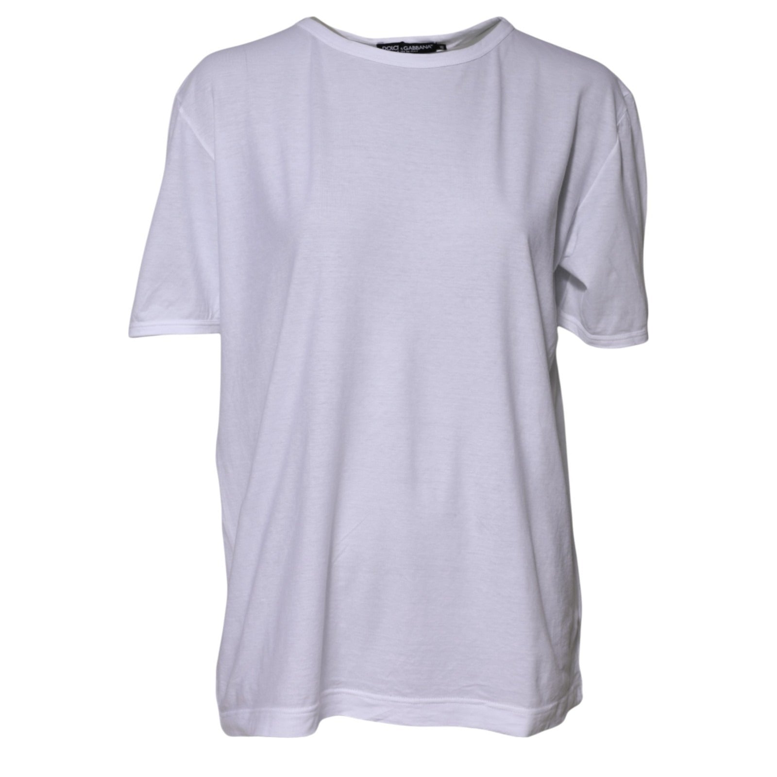 Dolce & Gabbana White Cotton Crew Neck Short Sleeves T-shirt Dolce & Gabbana