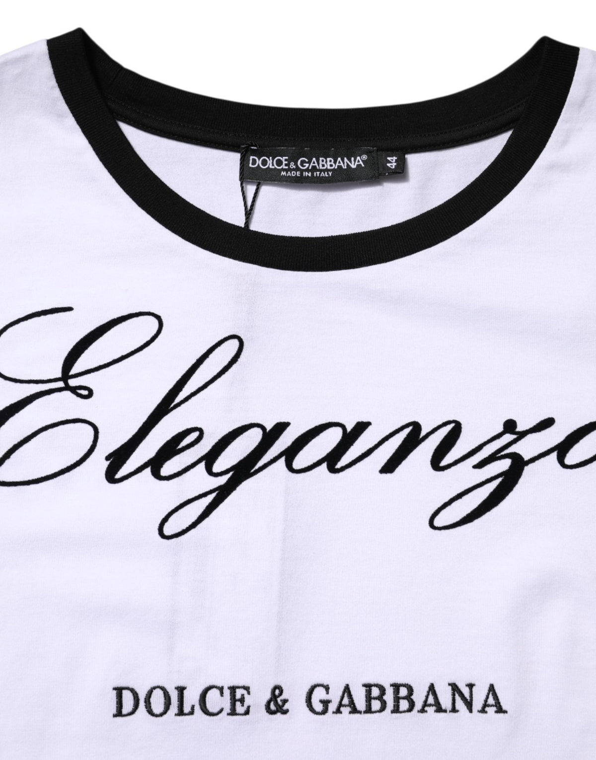 Dolce & Gabbana White Eleganza Cotton Crew Neck Tee T-shirt