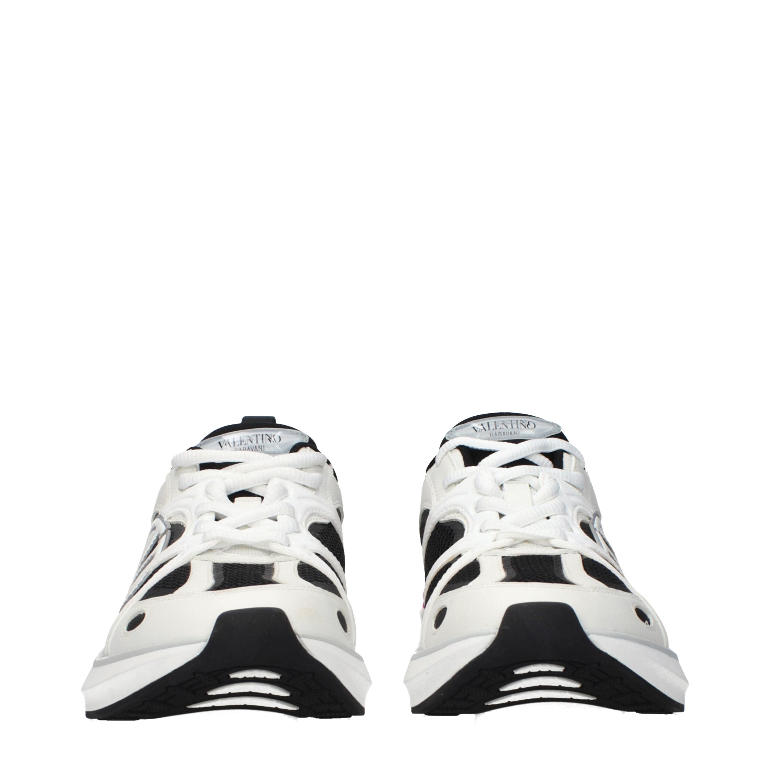 Valentino Garavani White Fabric Athletic Sneakers Valentino Garavani