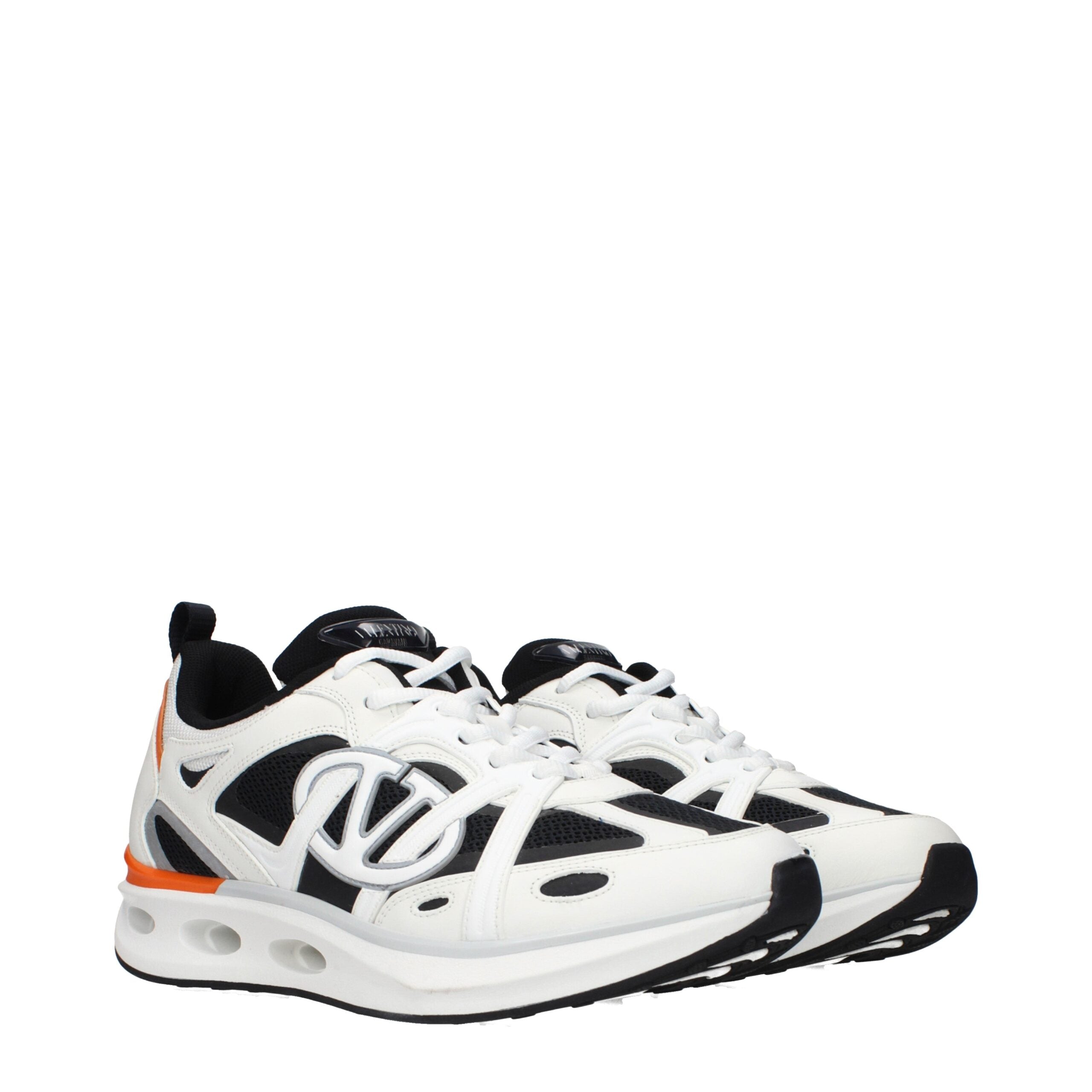 Valentino Garavani White Fabric Athletic Sneakers Valentino Garavani