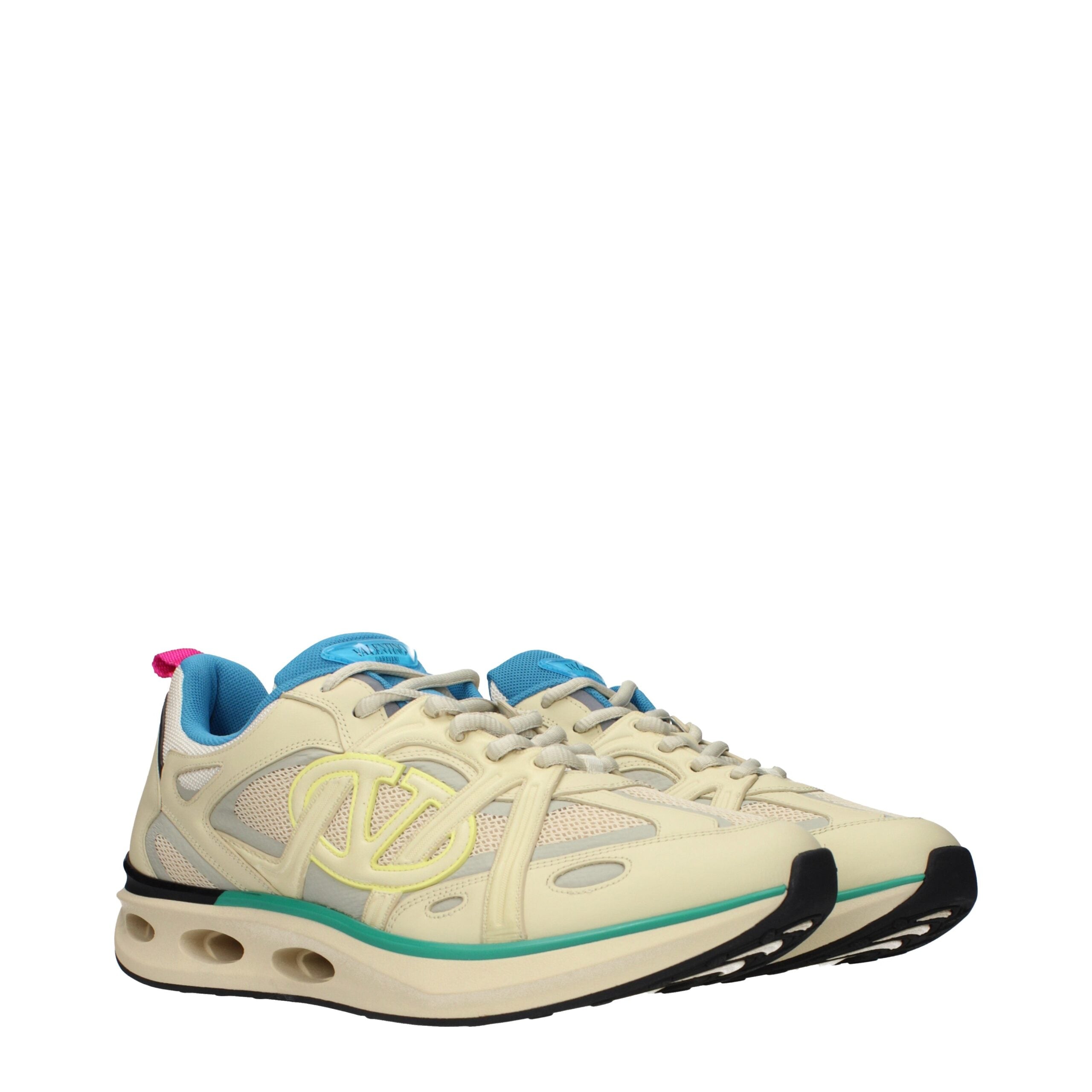 Valentino Garavani Beige Fabric Athletic Sneakers Valentino Garavani