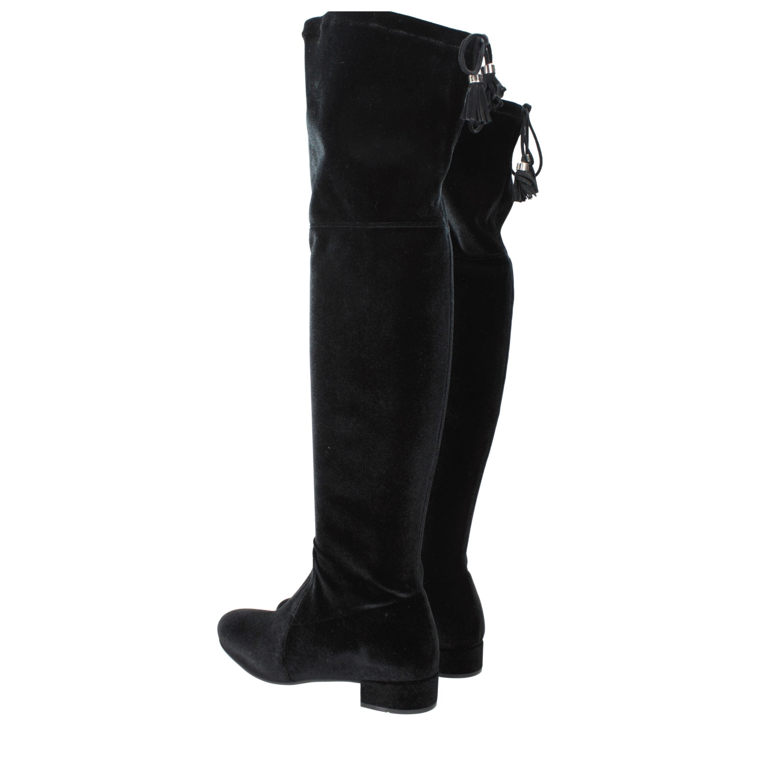 Prada Black Velvet Over The Knee Prada