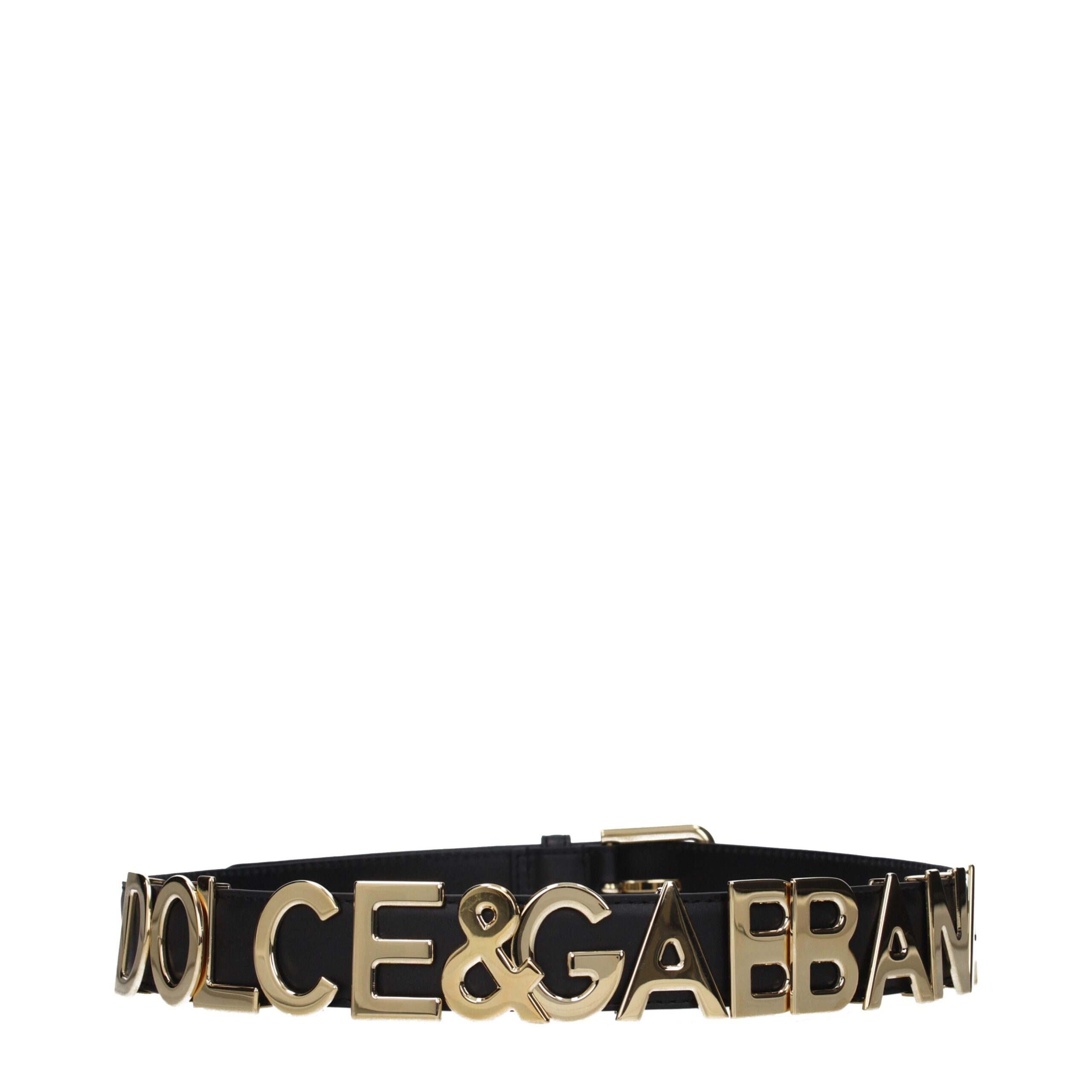 Dolce & Gabbana Black Leather Regular Belt Dolce & Gabbana