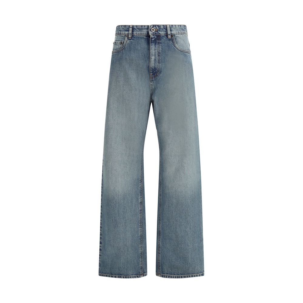 Miu Miu Blue Cotton Straight-Leg Jeans Miu Miu