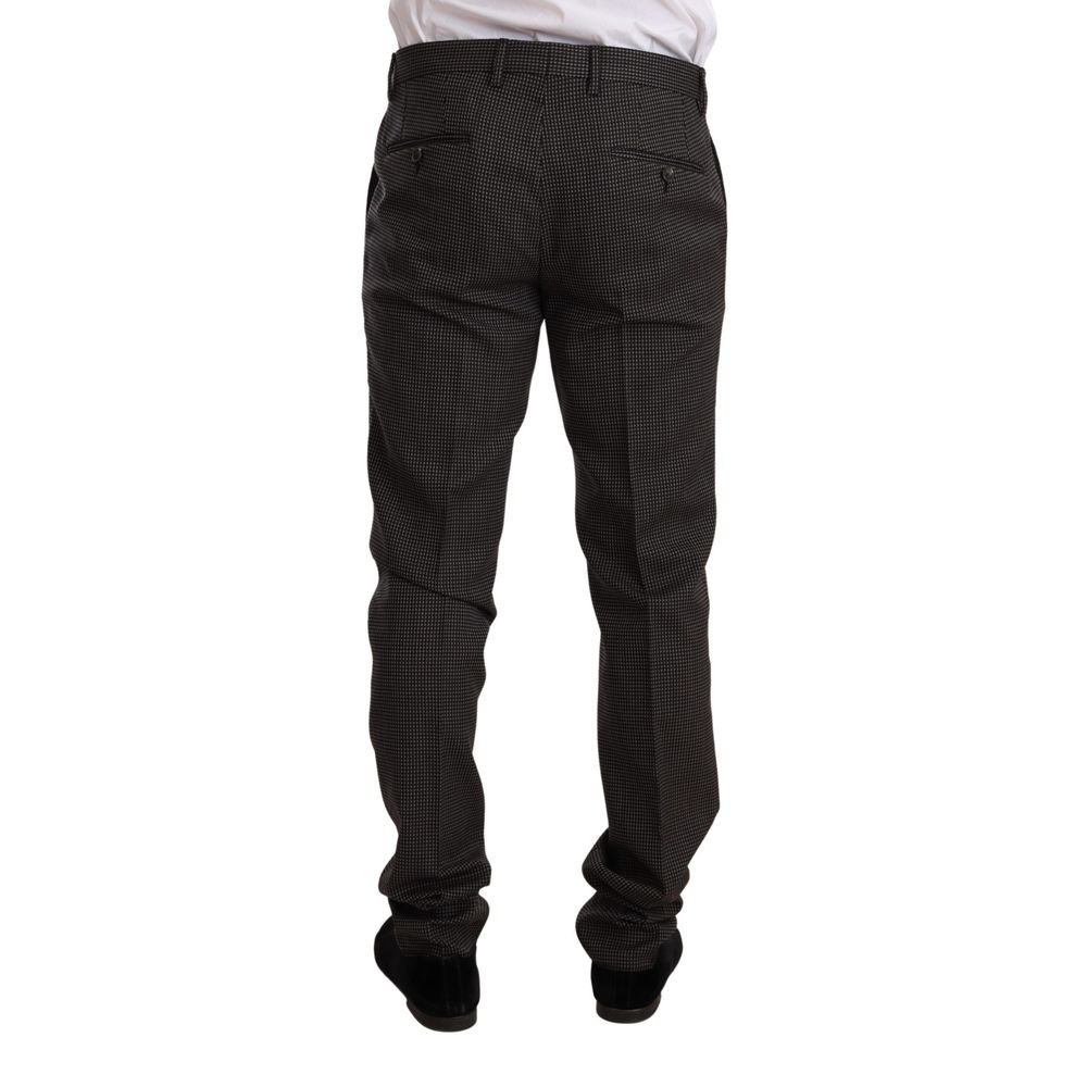 Dolce & Gabbana Black Virgin Wool Two-Piece Suit Dolce & Gabbana