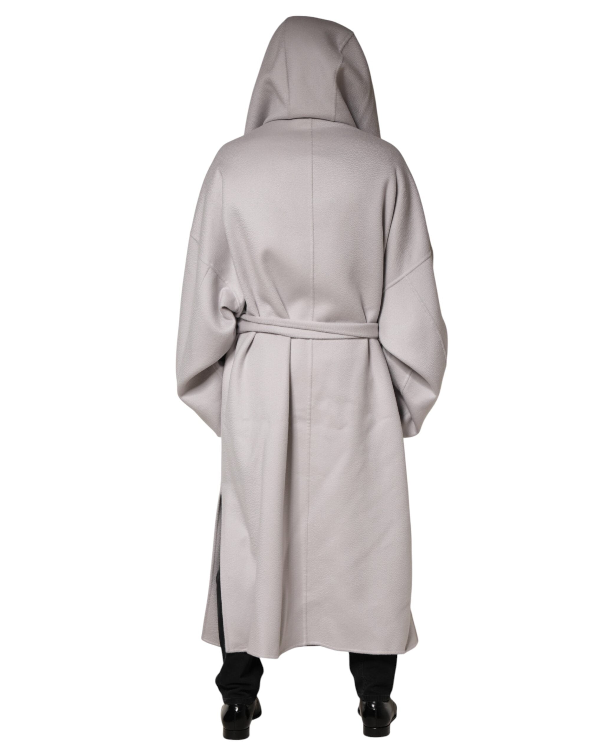 Dolce & Gabbana Off White Belted Long Trench Coat Men Jacket Dolce & Gabbana