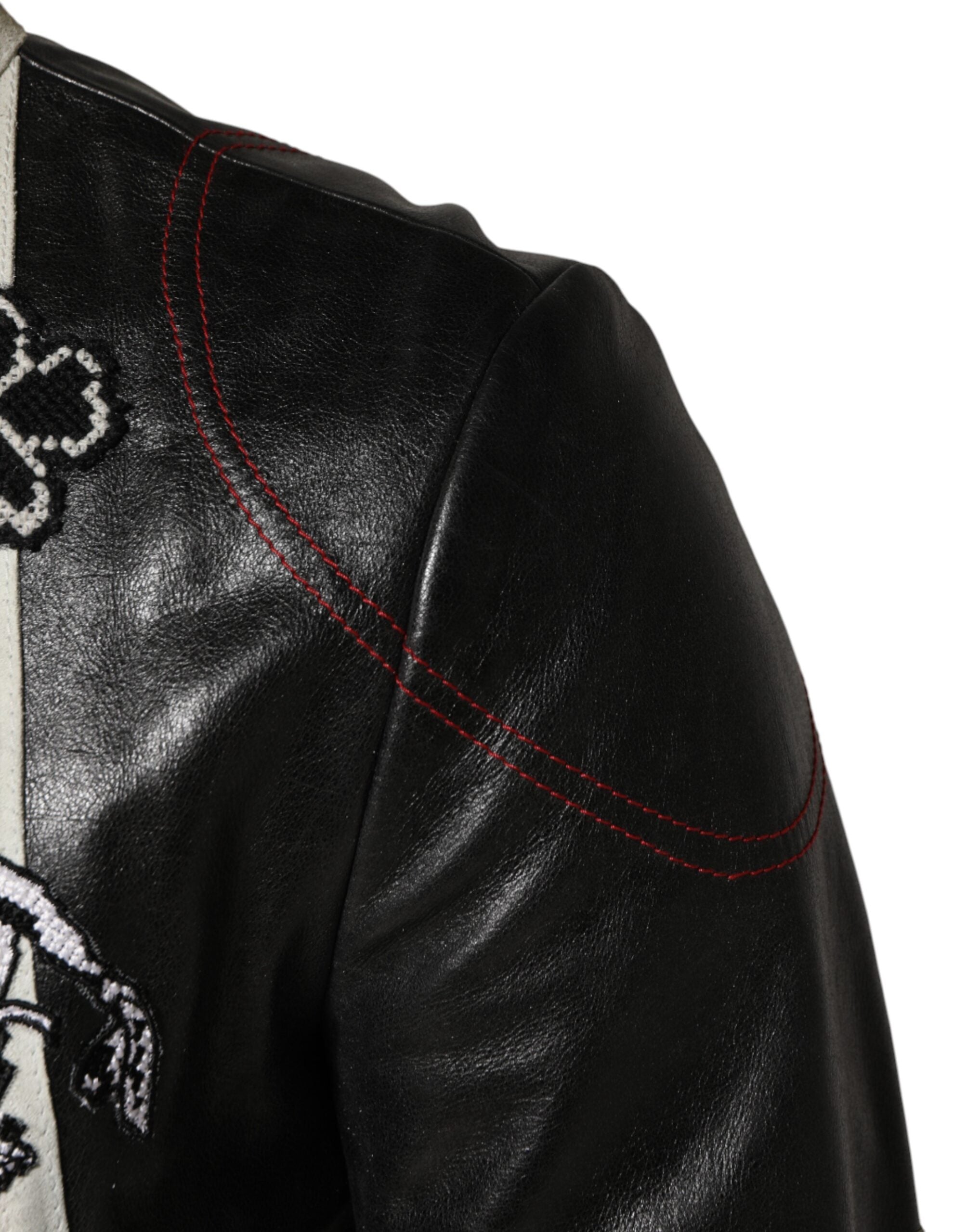 Dolce & Gabbana Multicolor Guns n' Roses Full Zip Men Biker Jacket Dolce & Gabbana