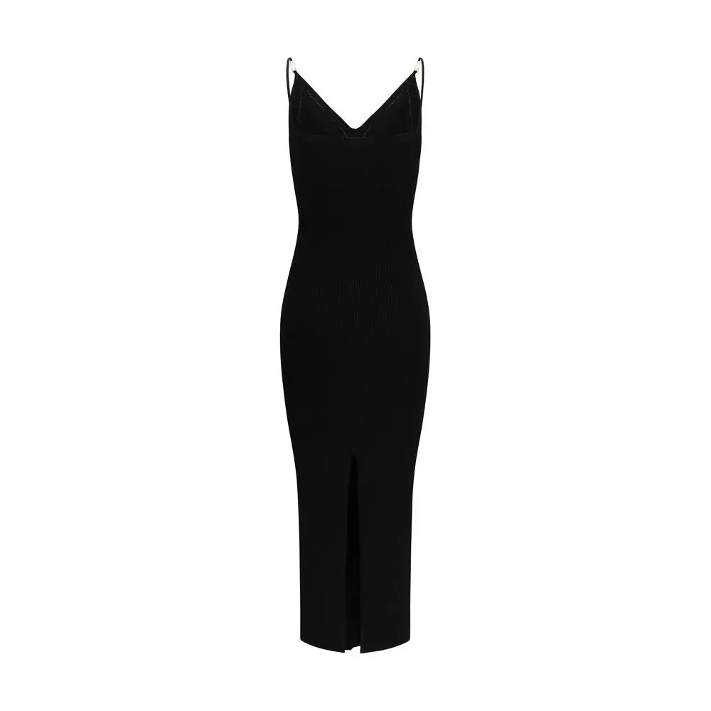 Versace Black Viscose Casual Dress Versace