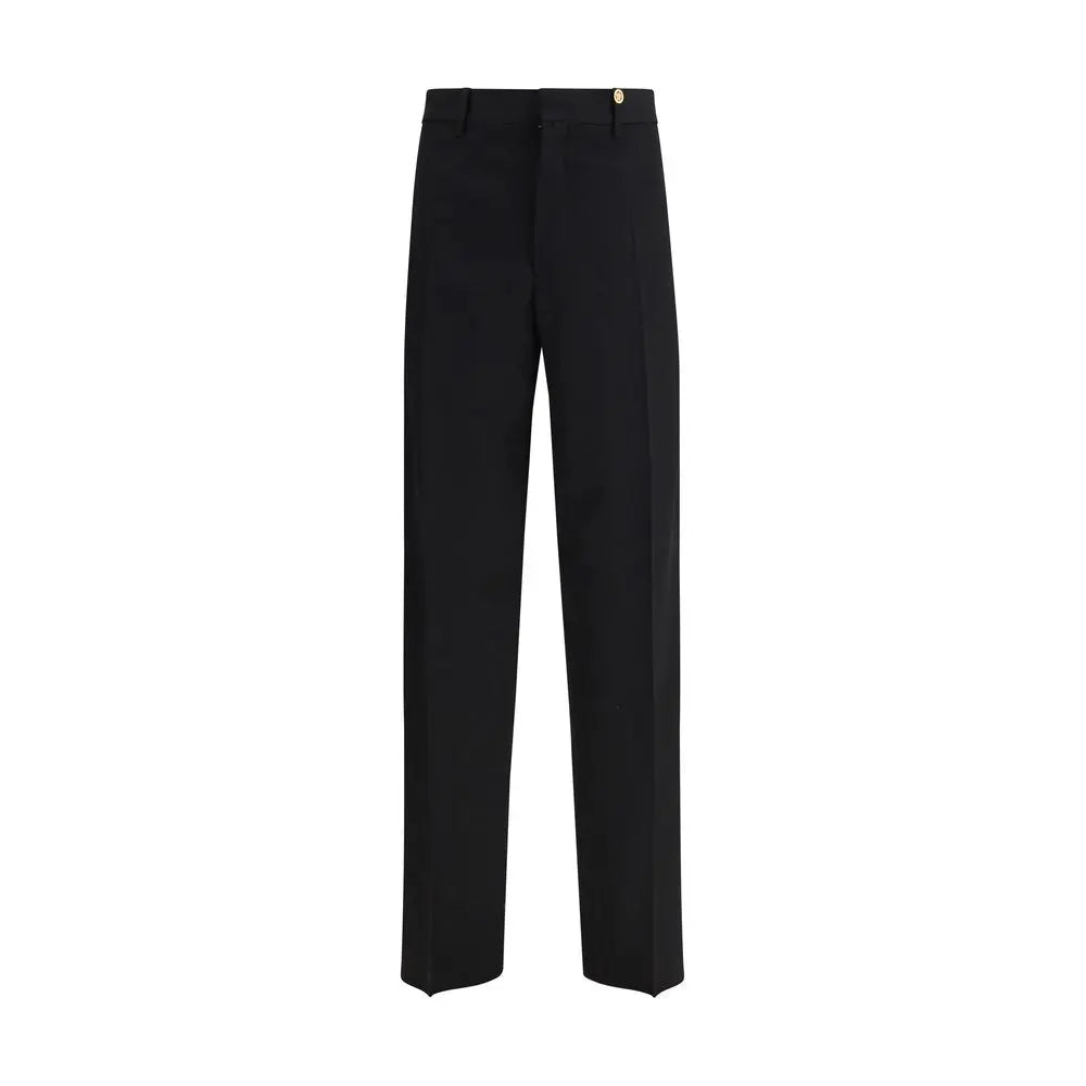 Versace Black Wool Oves Aries Dress Pants Versace