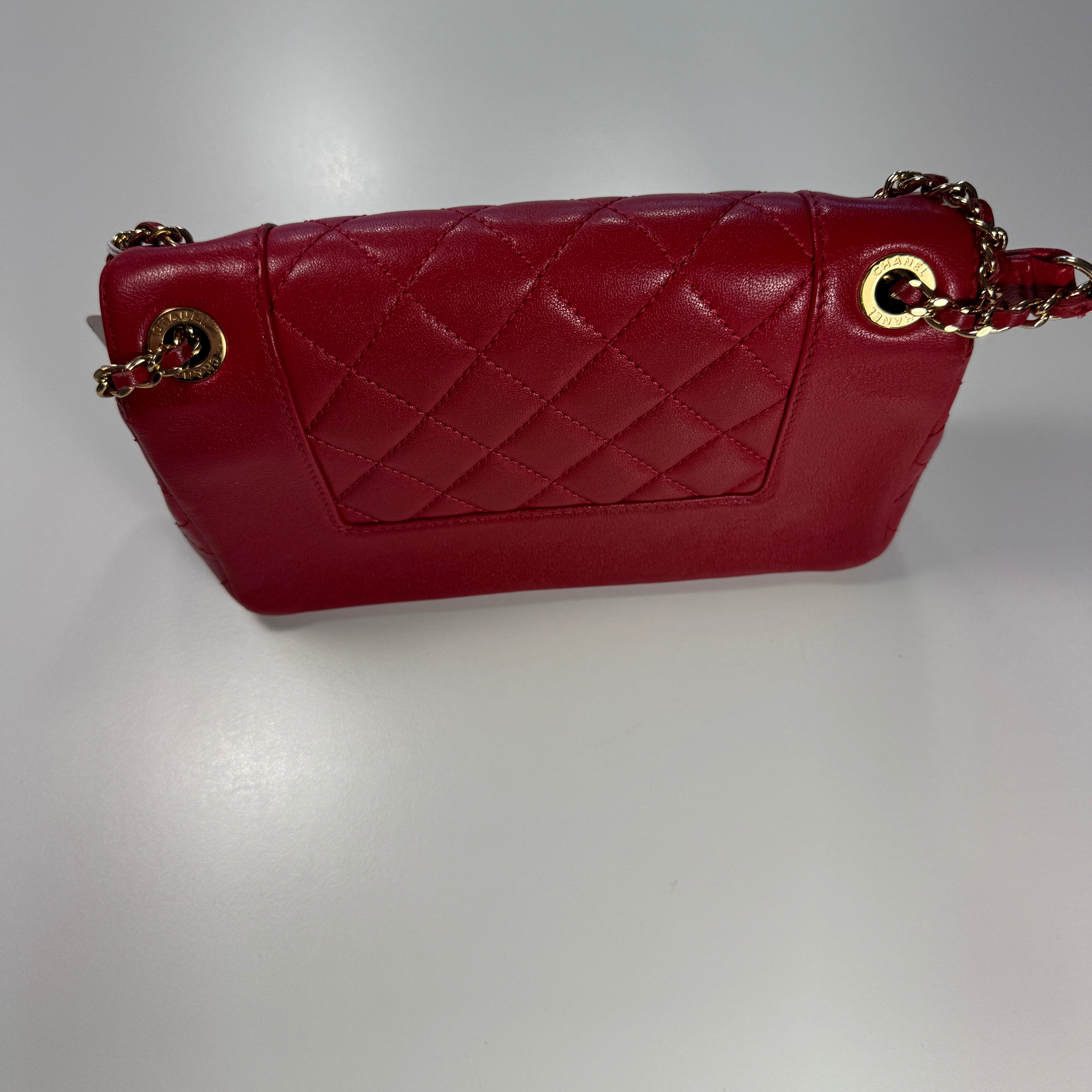 Chanel Burgundy Sheepskin Quilted Leather Mademoiselle Flap Bag LeMarca