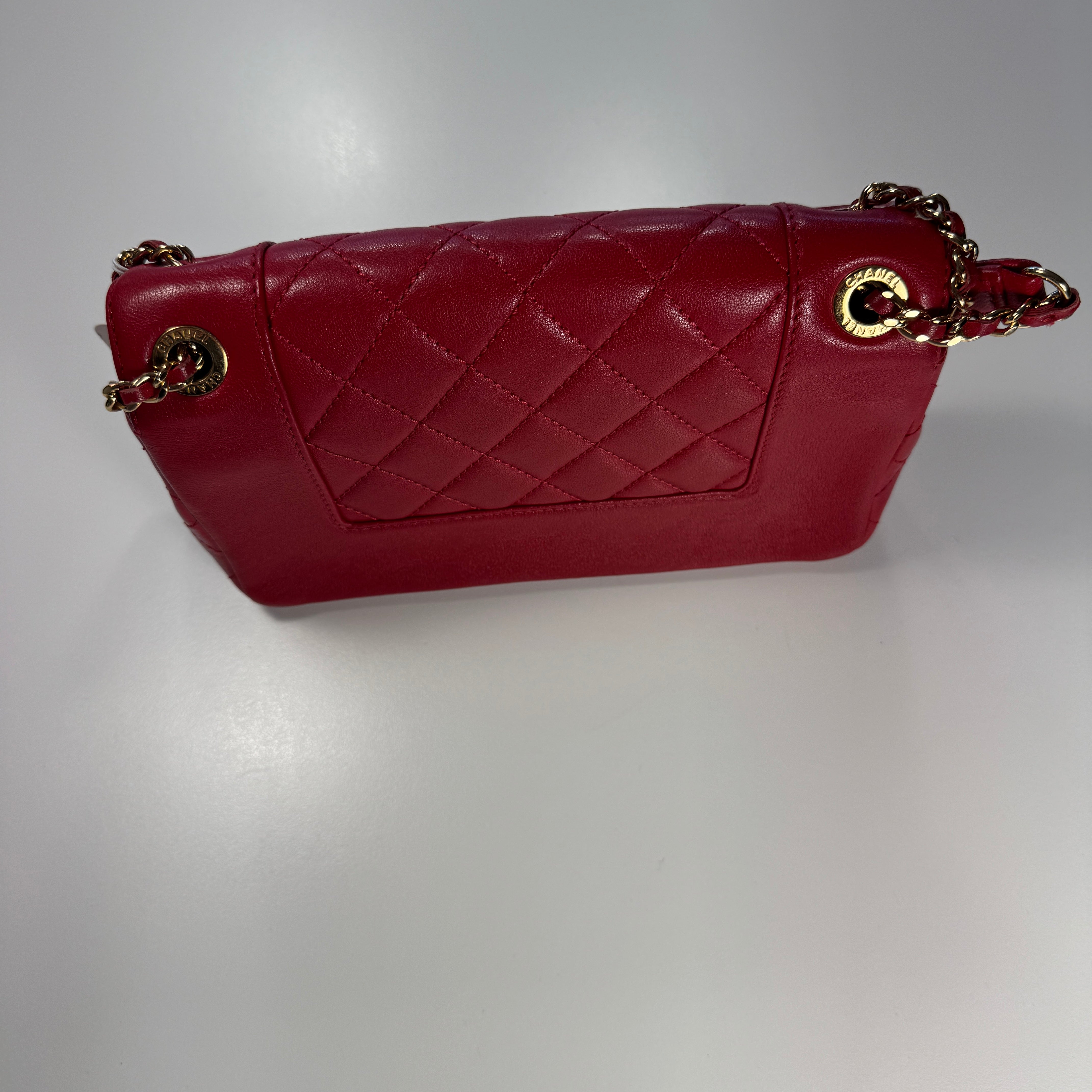 Chanel Burgundy Sheepskin Quilted Leather Mademoiselle Flap Bag LeMarca