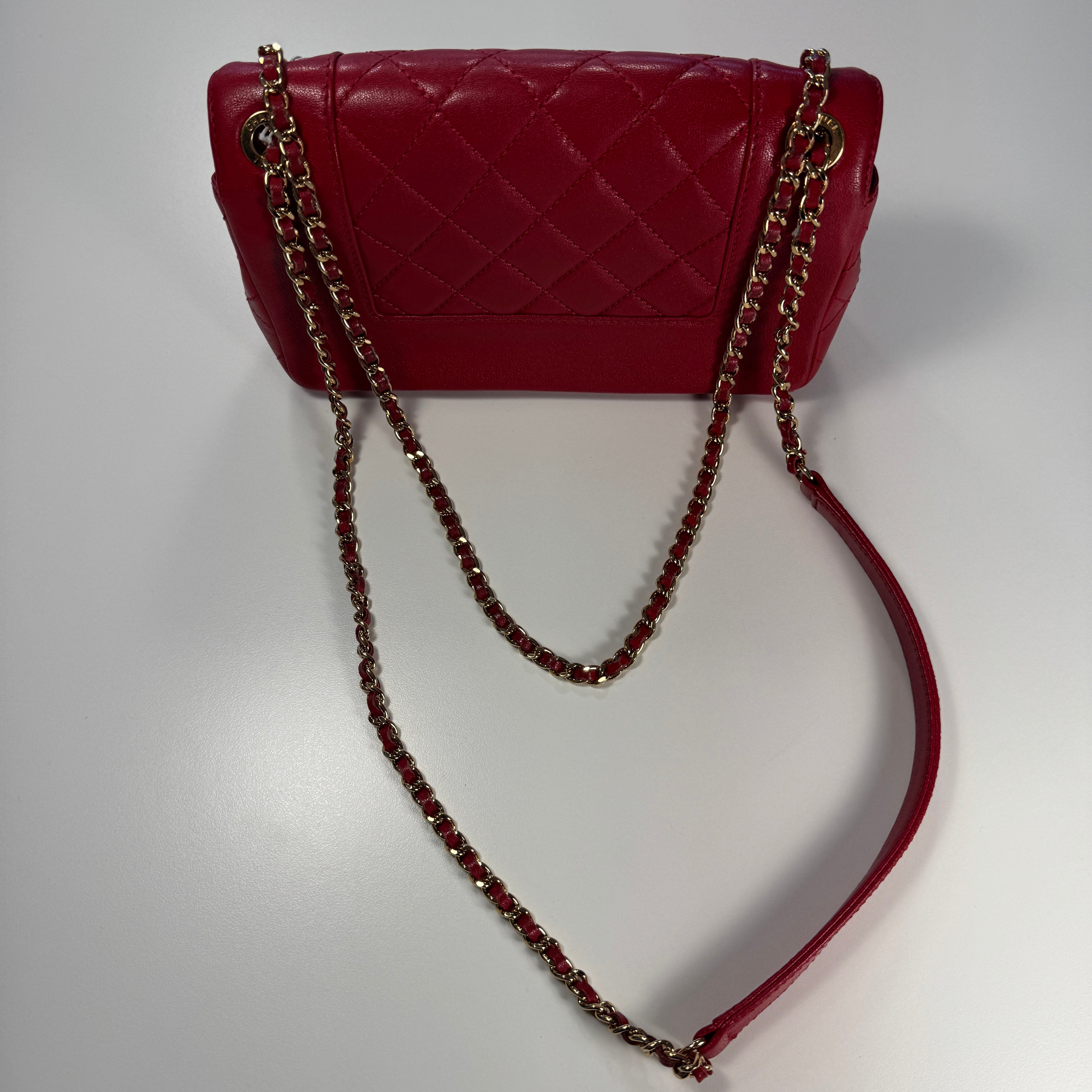 Chanel Burgundy Sheepskin Quilted Leather Mademoiselle Flap Bag LeMarca