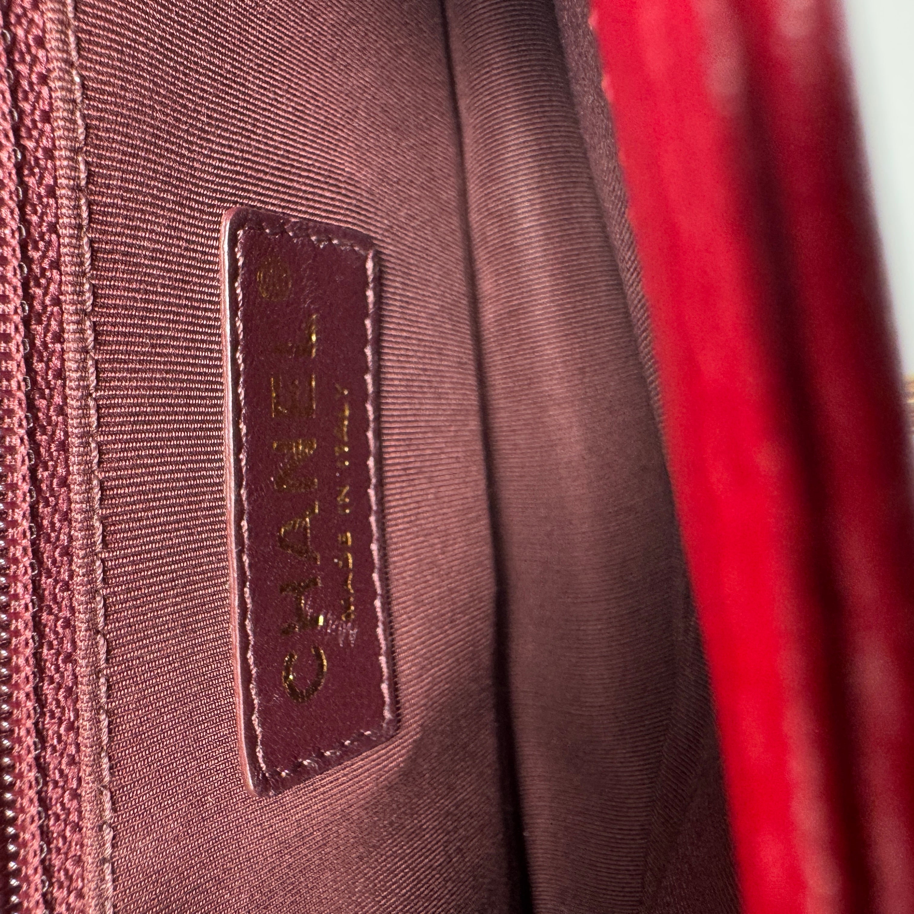 Chanel Burgundy Sheepskin Quilted Leather Mademoiselle Flap Bag LeMarca