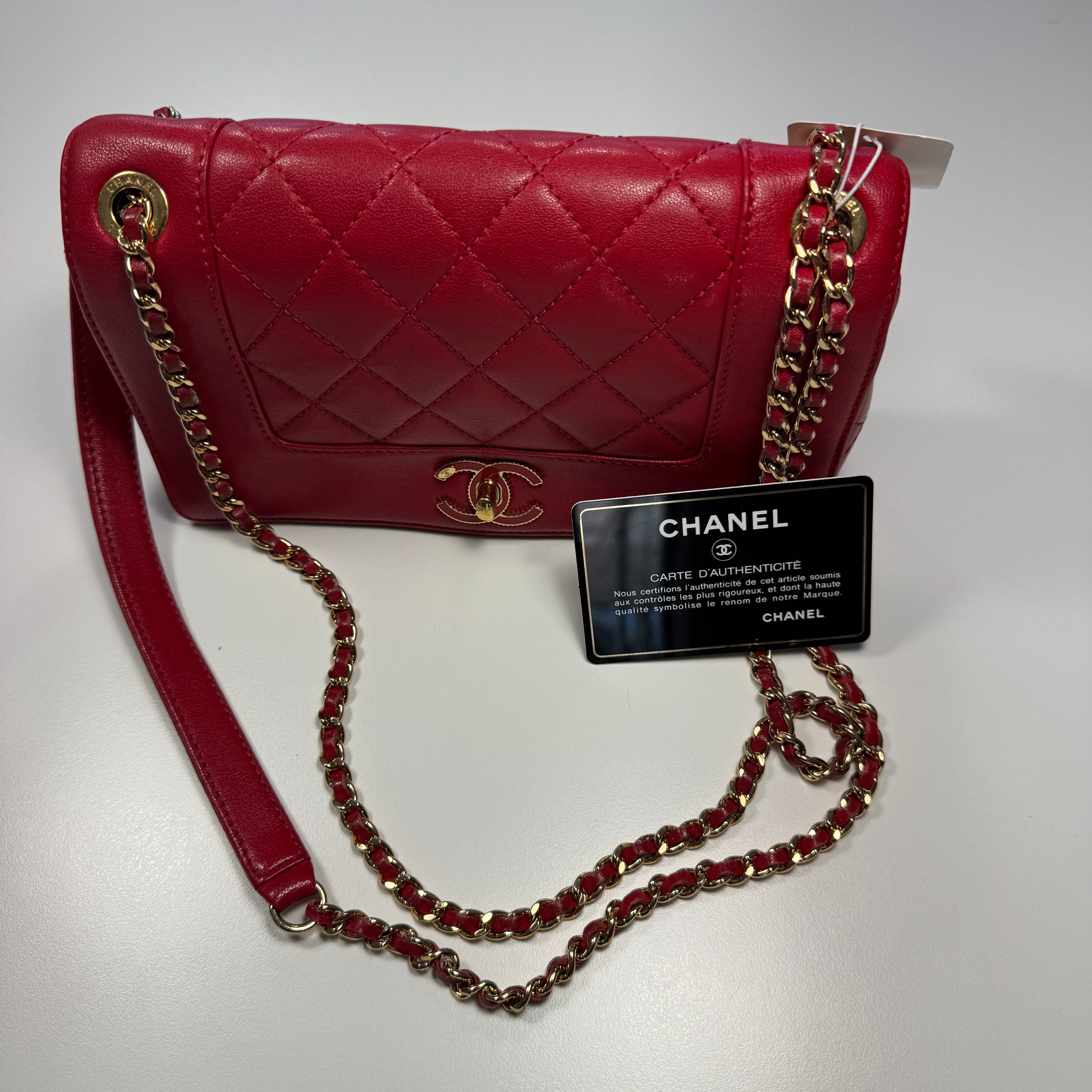 Chanel Burgundy Sheepskin Quilted Leather Mademoiselle Flap Bag LeMarca