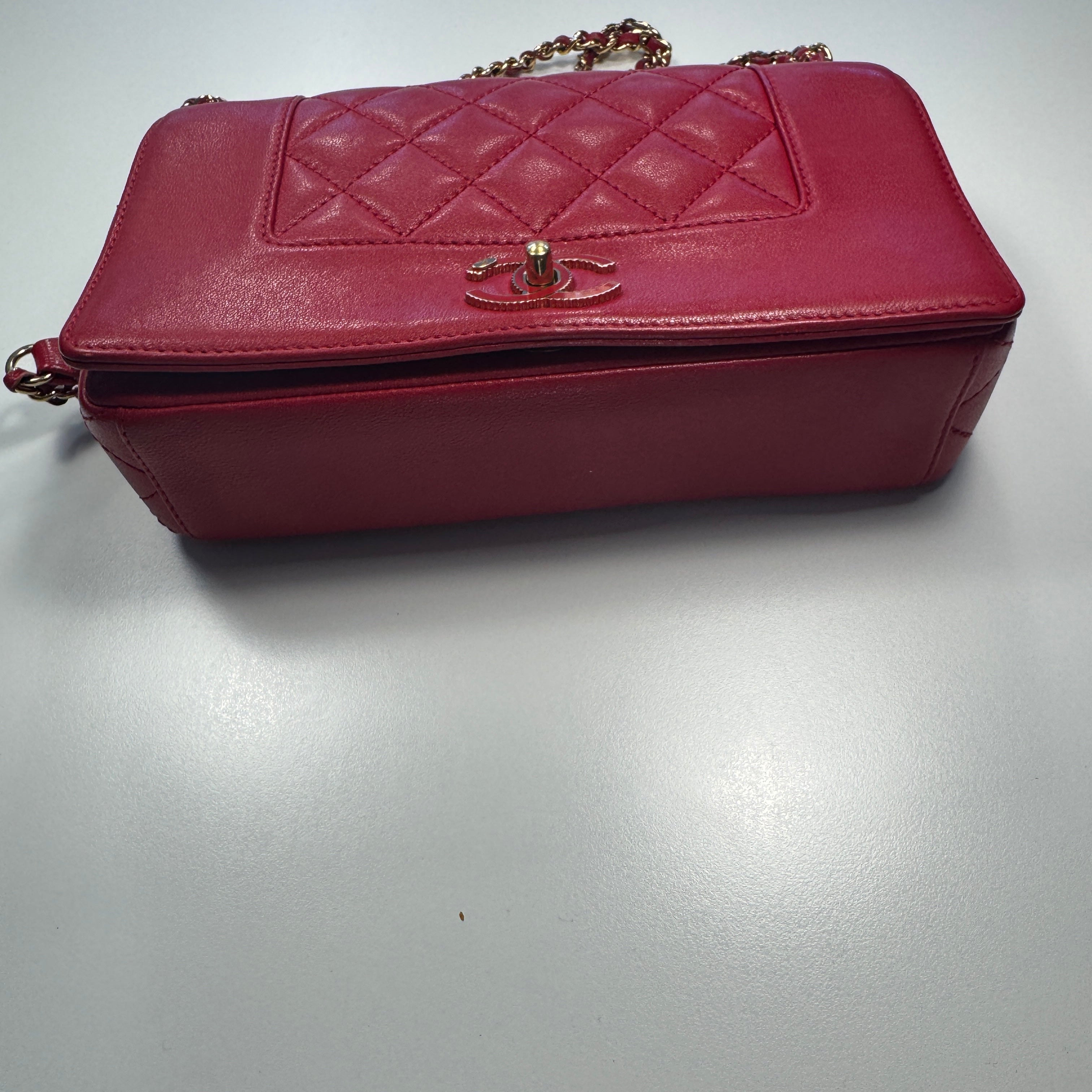 Chanel Burgundy Sheepskin Quilted Leather Mademoiselle Flap Bag LeMarca