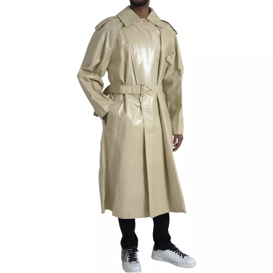 Bottega Veneta trench coats for men in black, product view 2