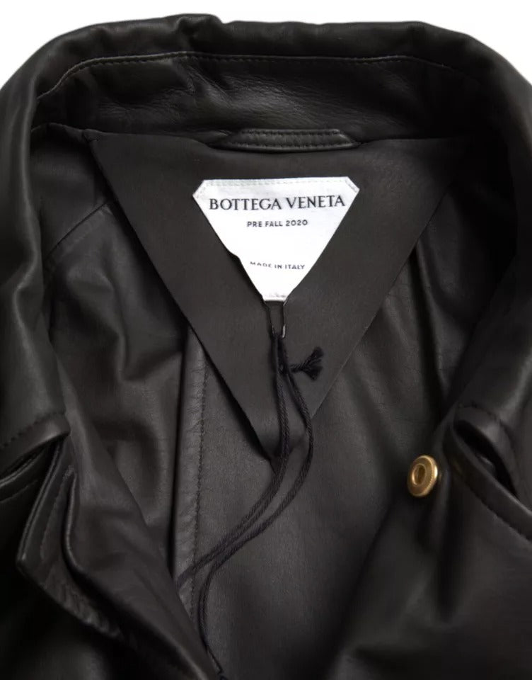 Bottega Veneta trench coats for men in black, product view 6