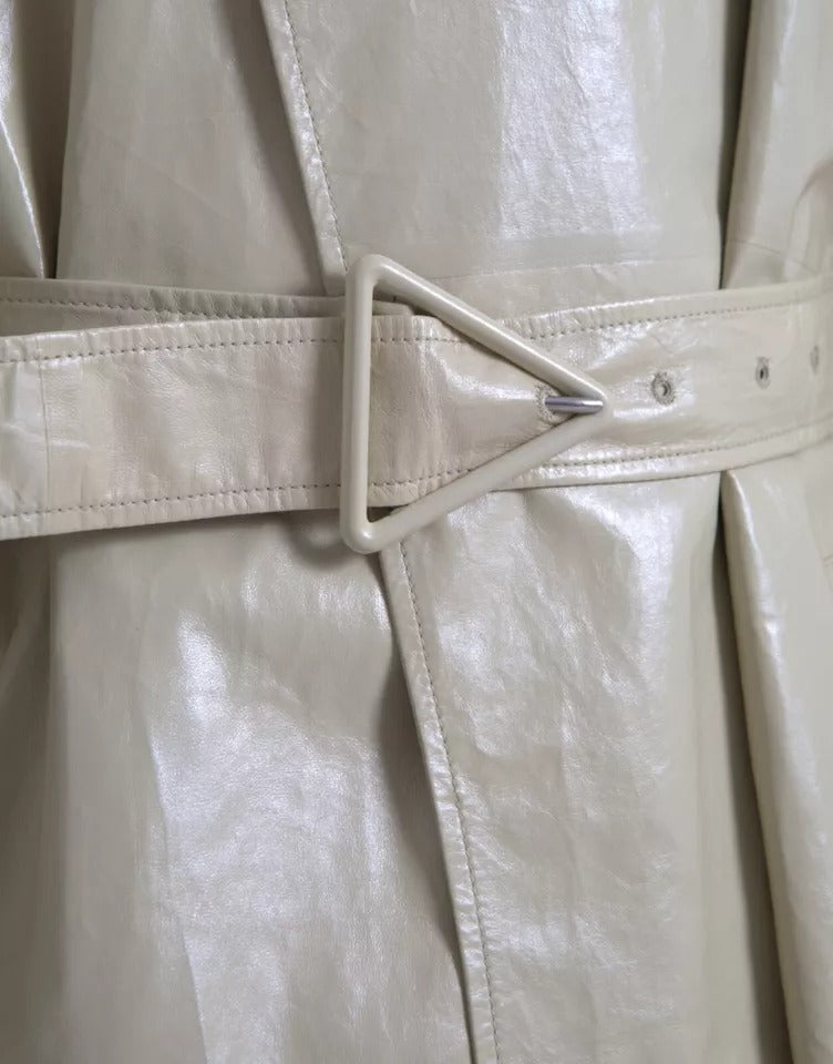 Bottega Veneta trench coats for men in black, product view 8