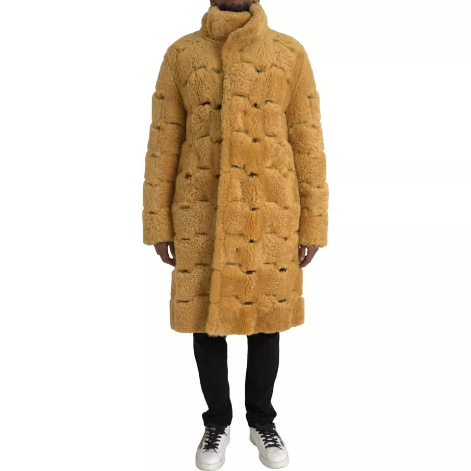 Bottega Veneta full-length jackets for men in yellow, product view 1