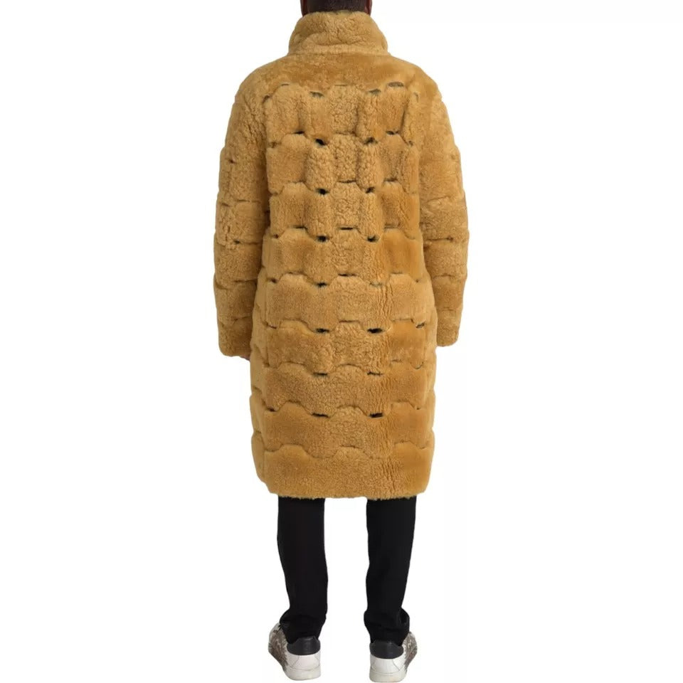 Bottega Veneta full-length jackets for men in yellow, product view 2