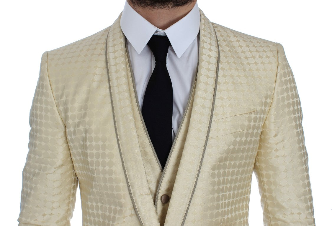 Dolce & Gabbana two-piece suits for men in beige, product view 4