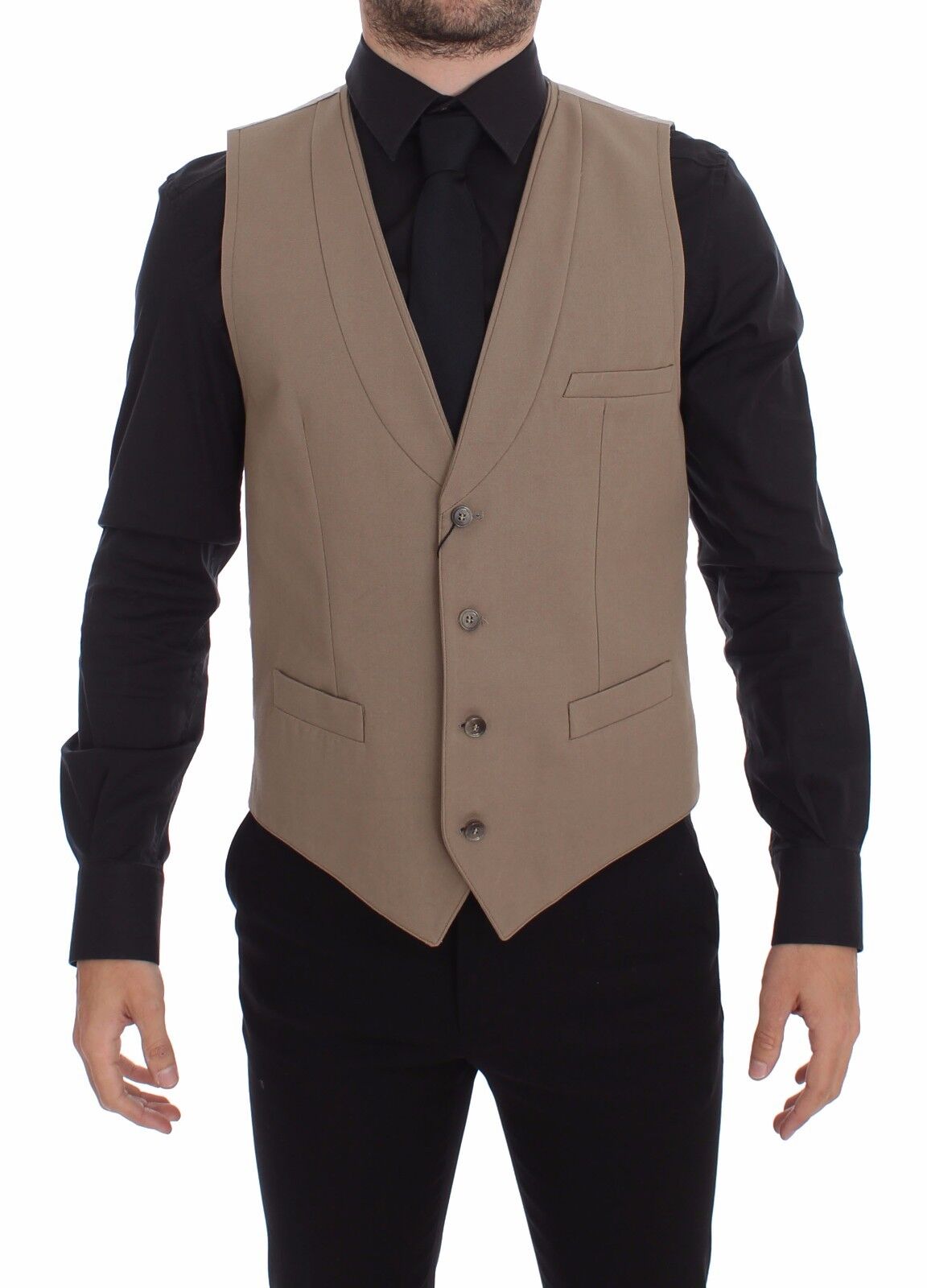 Dolce & Gabbana waistcoats for men in beige, product view 1