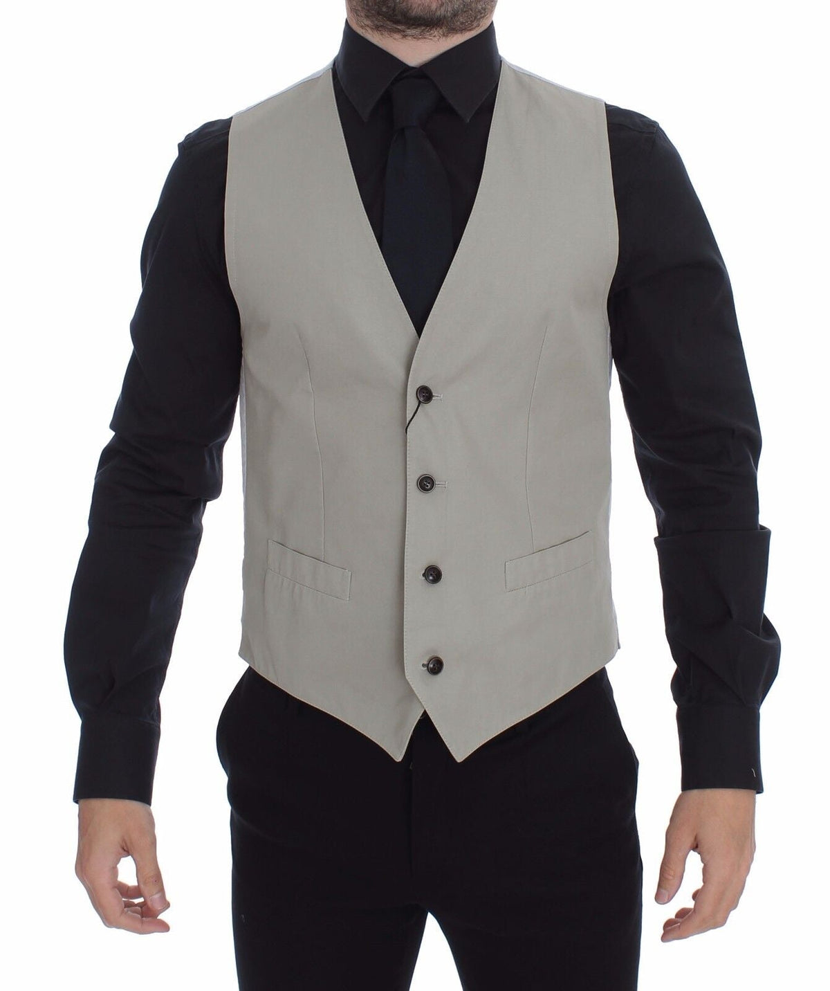 Dolce & Gabbana waistcoats for men in beige, product view 1