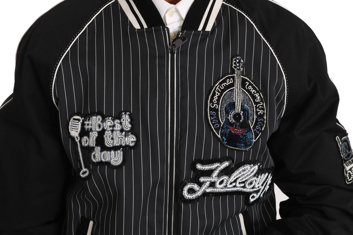 Dolce & Gabbana bombers for men in black, product view 2
