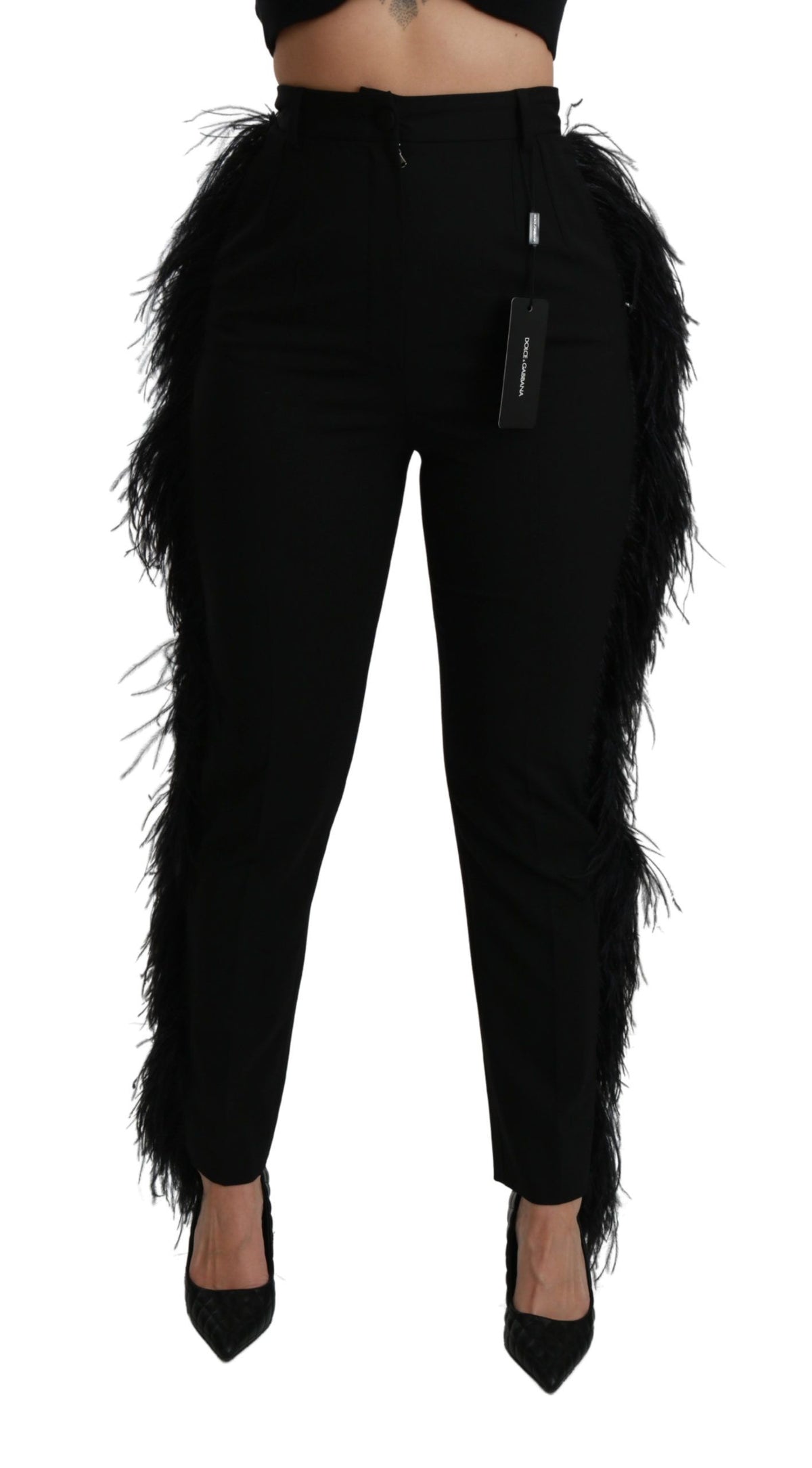 Dolce & Gabbana casual pants for women in black, product view 1