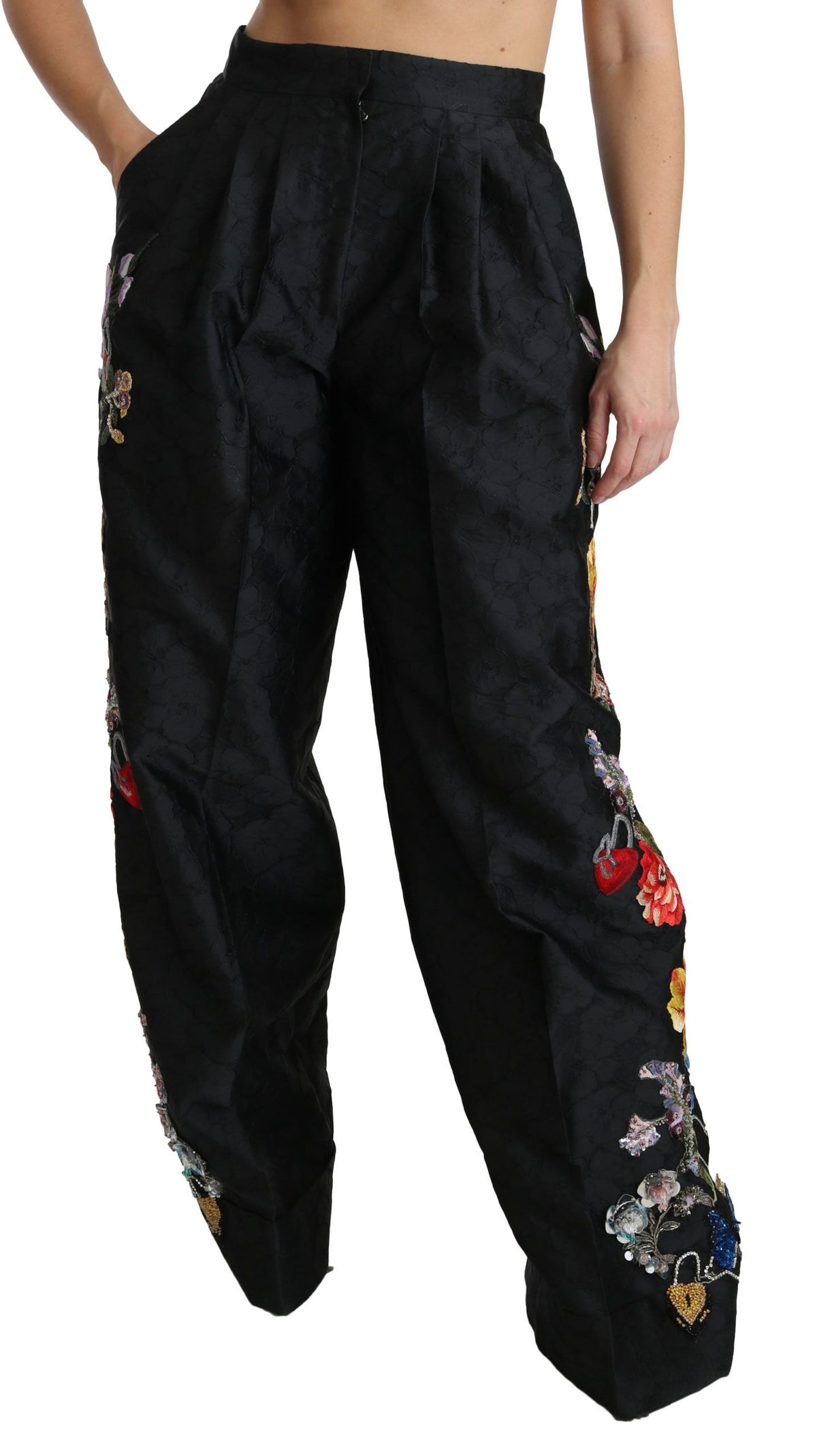 Dolce & Gabbana casual pants for women in black, product view 2