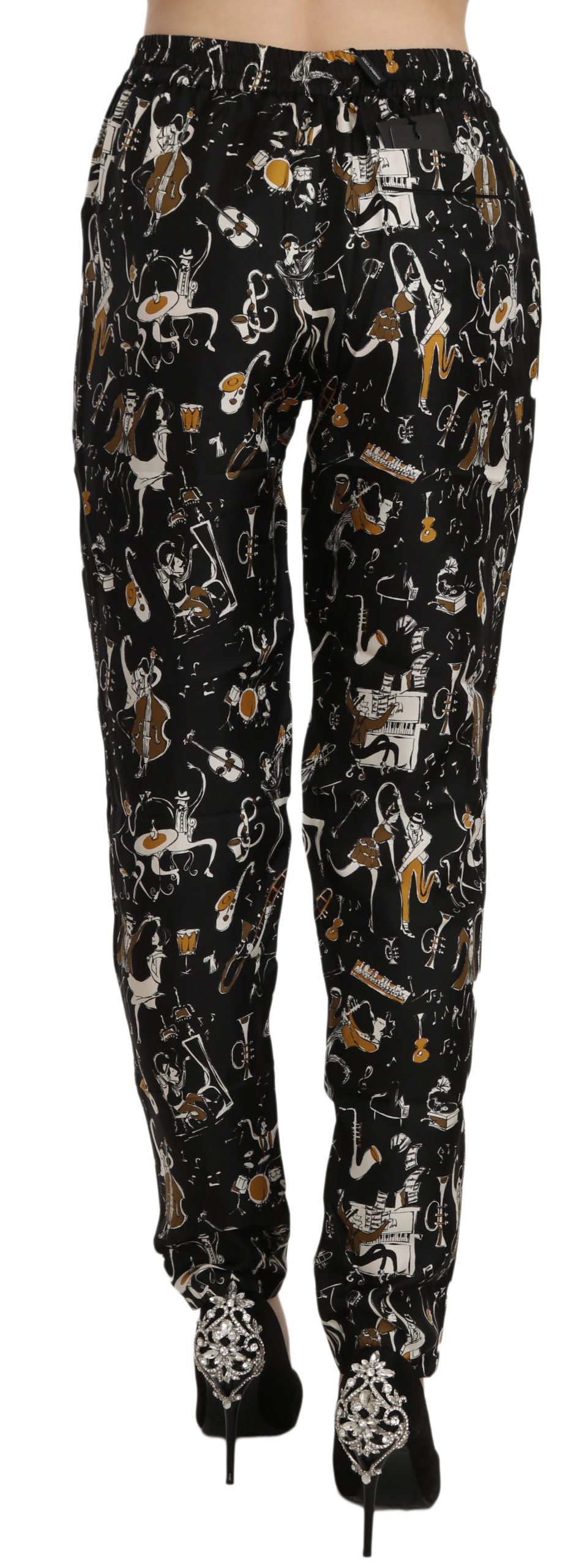 Dolce & Gabbana casual pants for women in black, product view 4