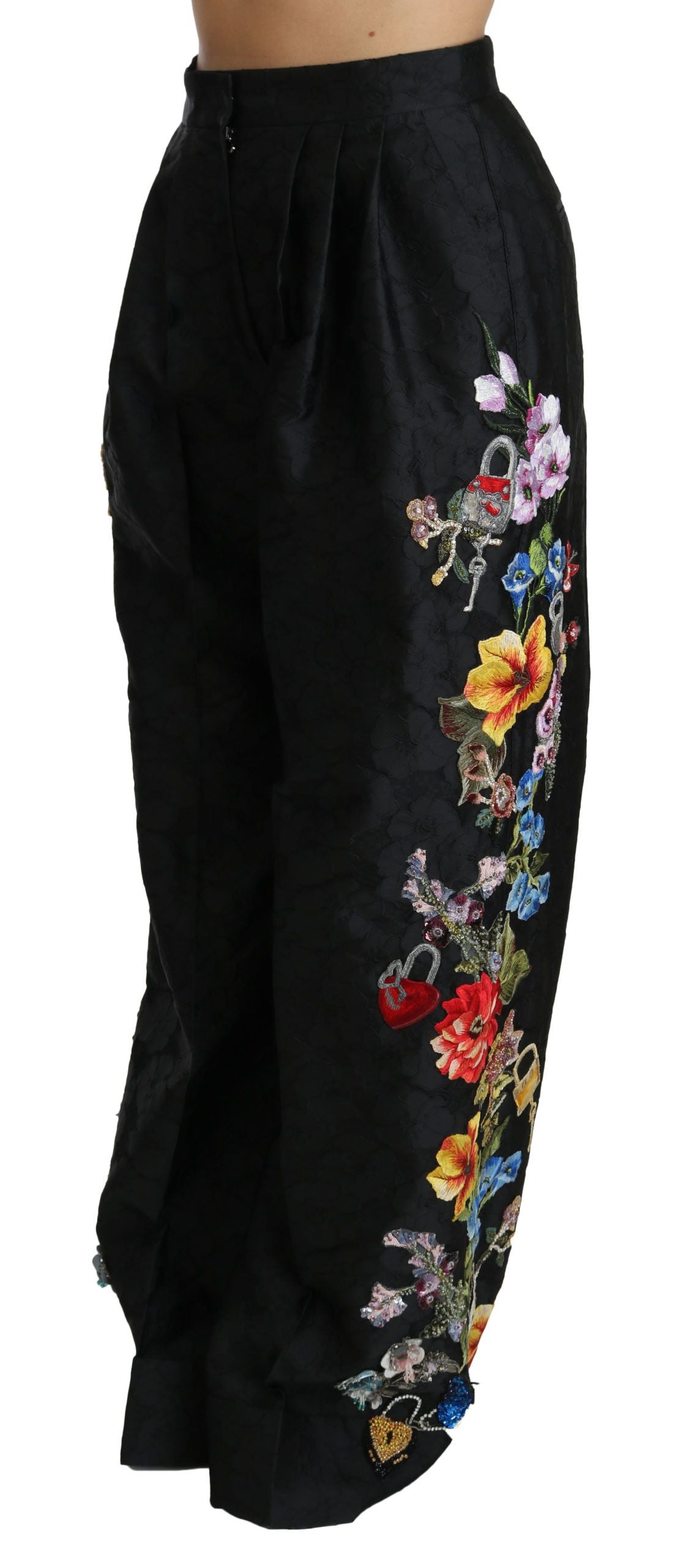 Dolce & Gabbana casual pants for women in black, product view 4