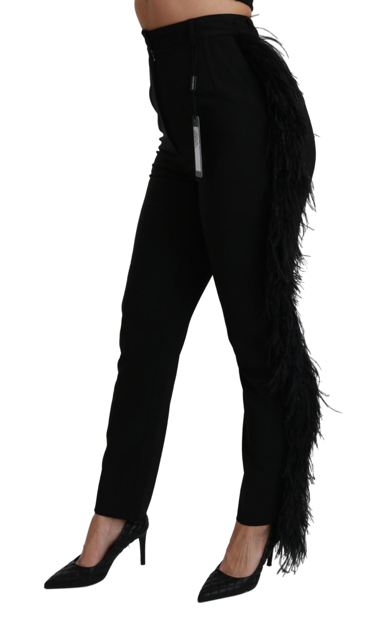 Dolce & Gabbana casual pants for women in black, product view 4