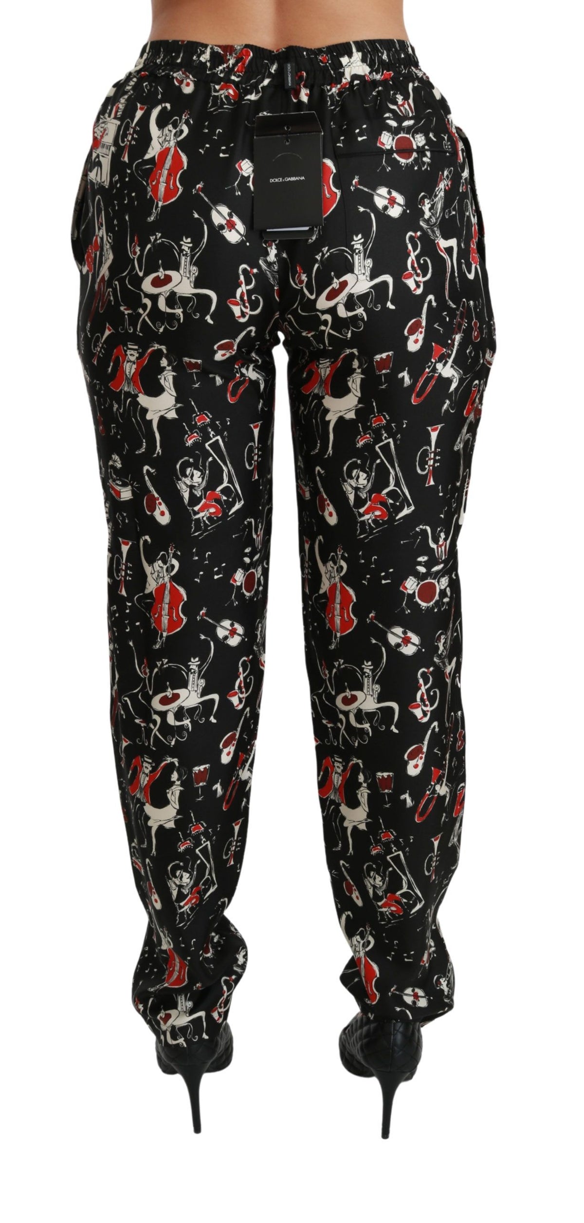 Dolce & Gabbana casual pants for women in black, product view 5
