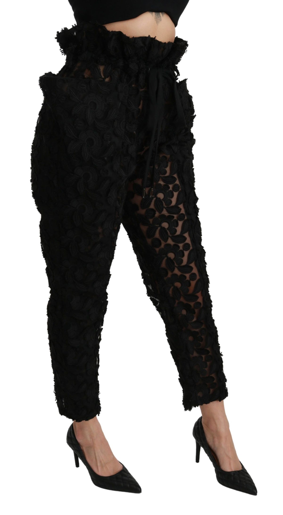 Dolce & Gabbana casual pants for women in black, product view 5