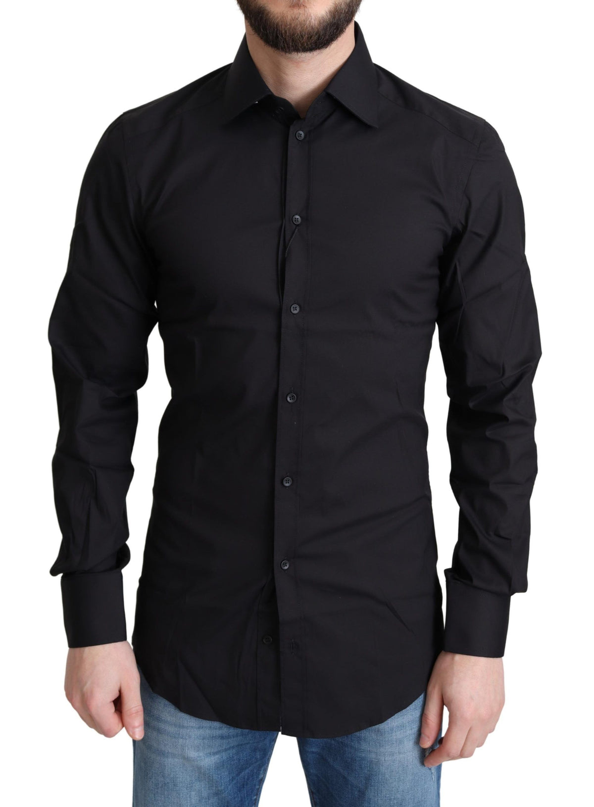 Dolce & Gabbana dress shirts for men in black, product view 1